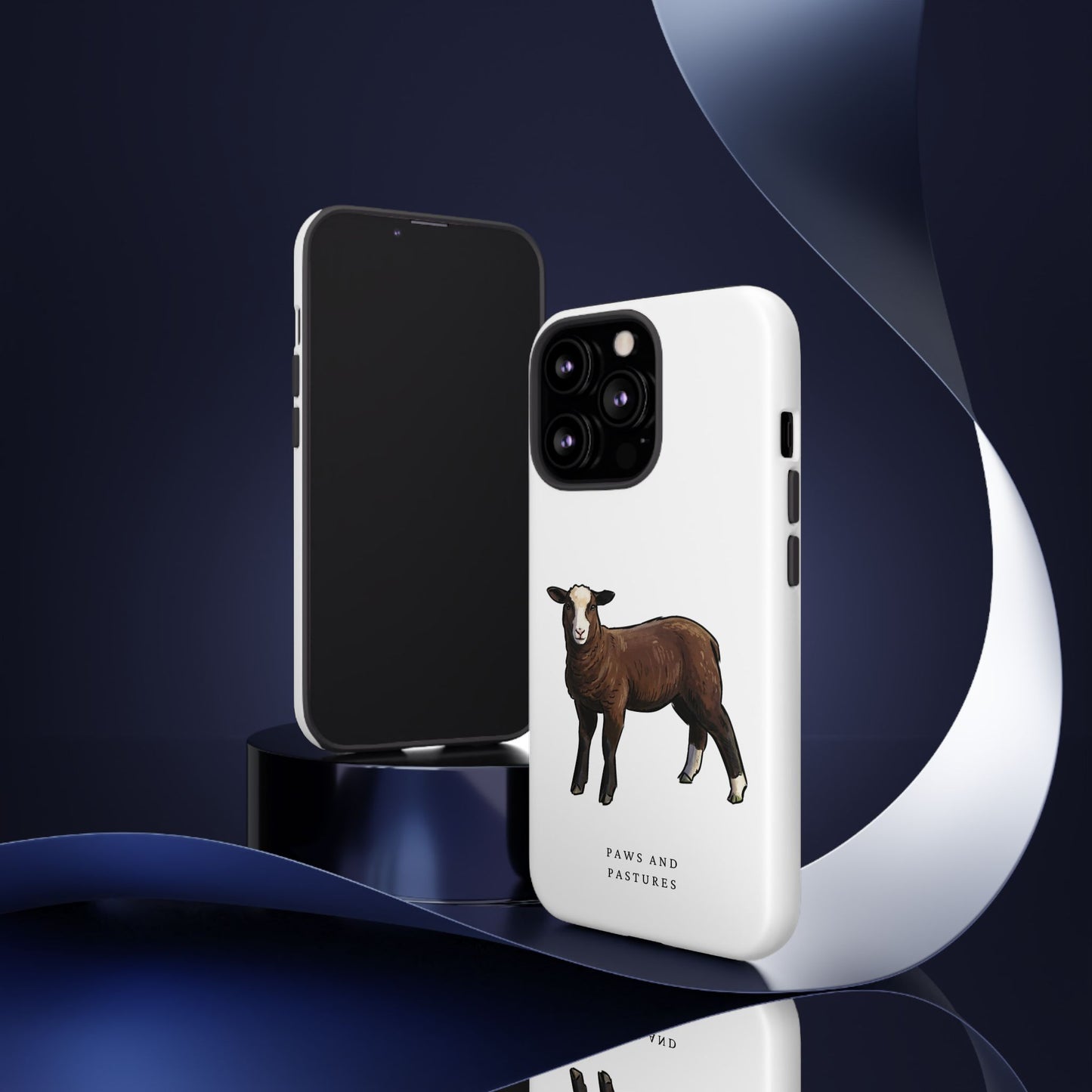 Zwartble Phone Case — Brown Sheep Illustration "Paws and Pastures"