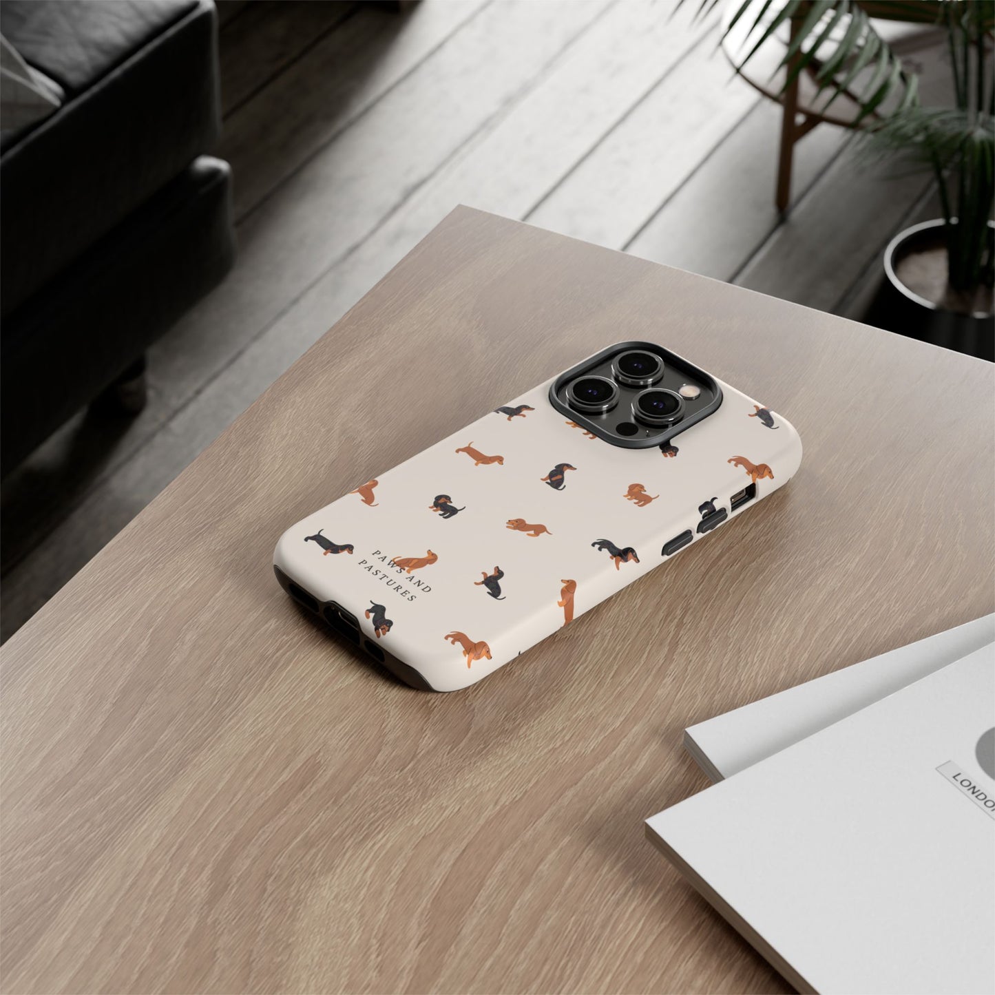 Dachshund Pattern Phone Case — Cute Wiener Dog Protective Cover