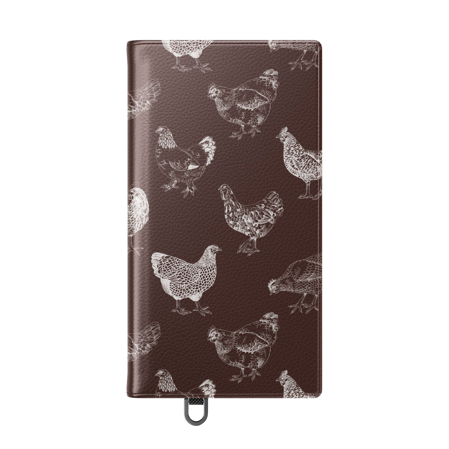 Chicken Pattern Flip Phone Case – Rustic Farmhouse Wallet Cover