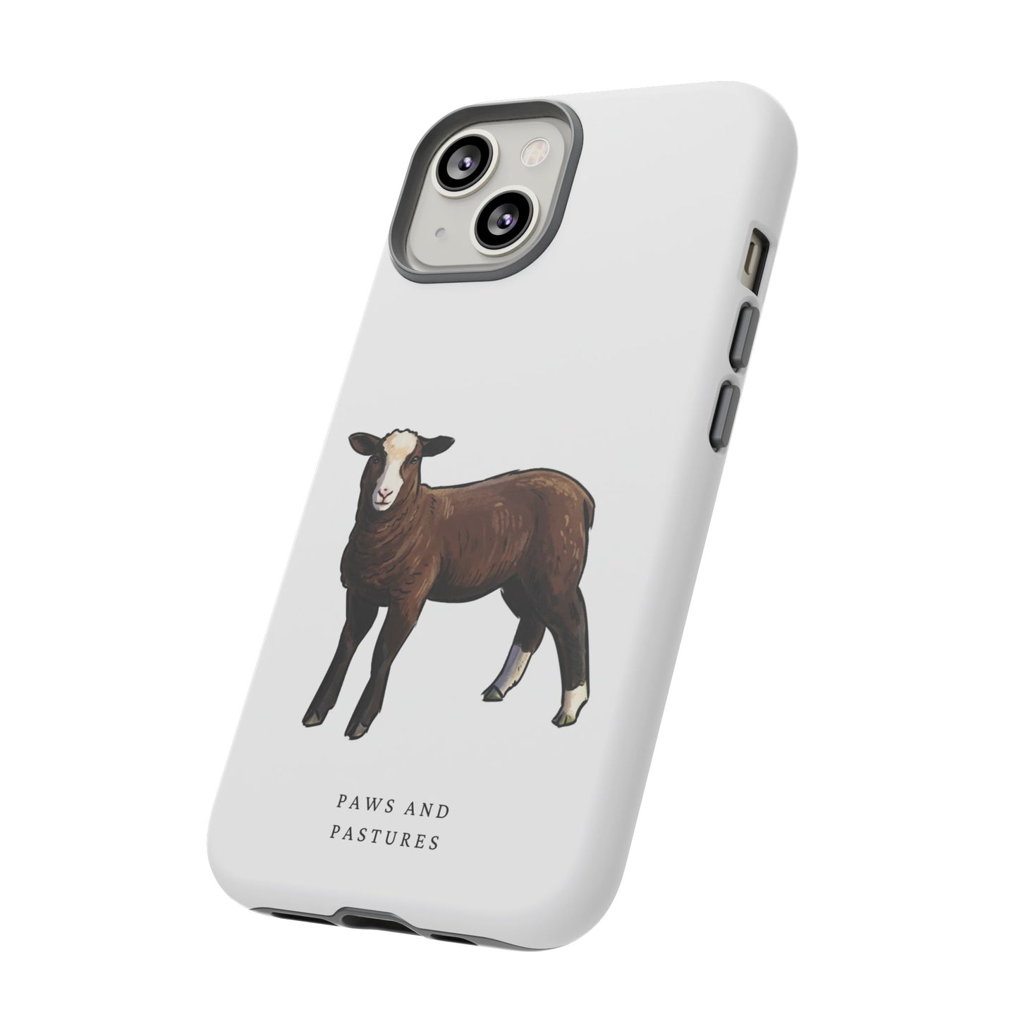 Zwartble Phone Case — Brown Sheep Illustration "Paws and Pastures"