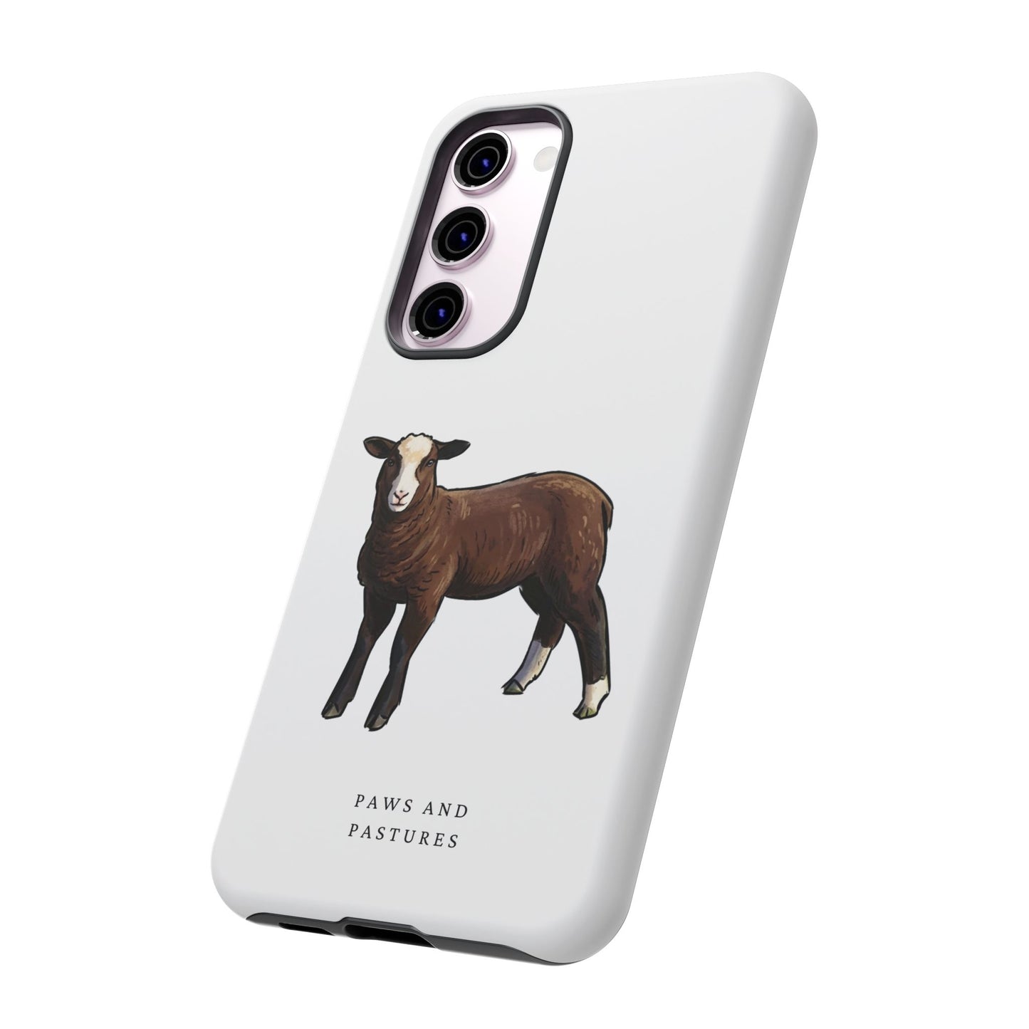 Zwartble Phone Case — Brown Sheep Illustration "Paws and Pastures"
