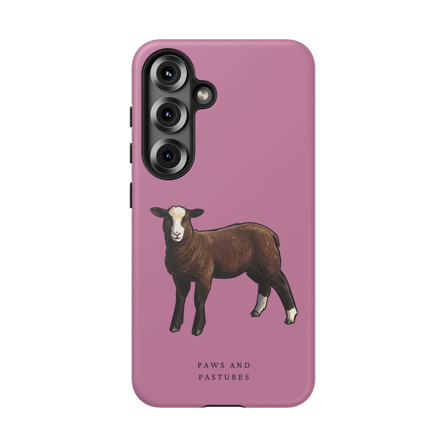 Zwartble Phone Case — Brown Sheep Illustration "Paws and Pastures"