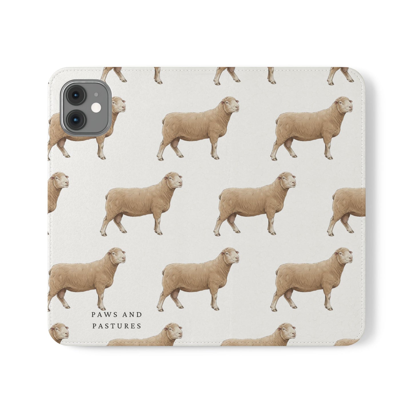 Sheep Pattern iPhone Flip Case