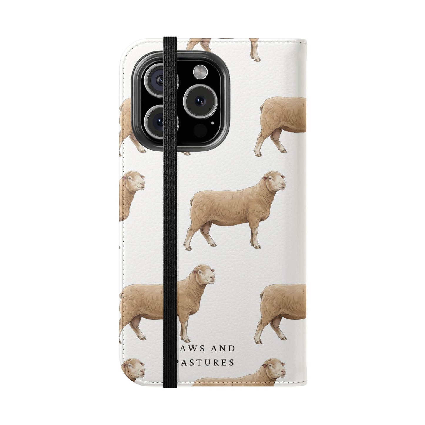 Sheep Pattern iPhone Flip Case