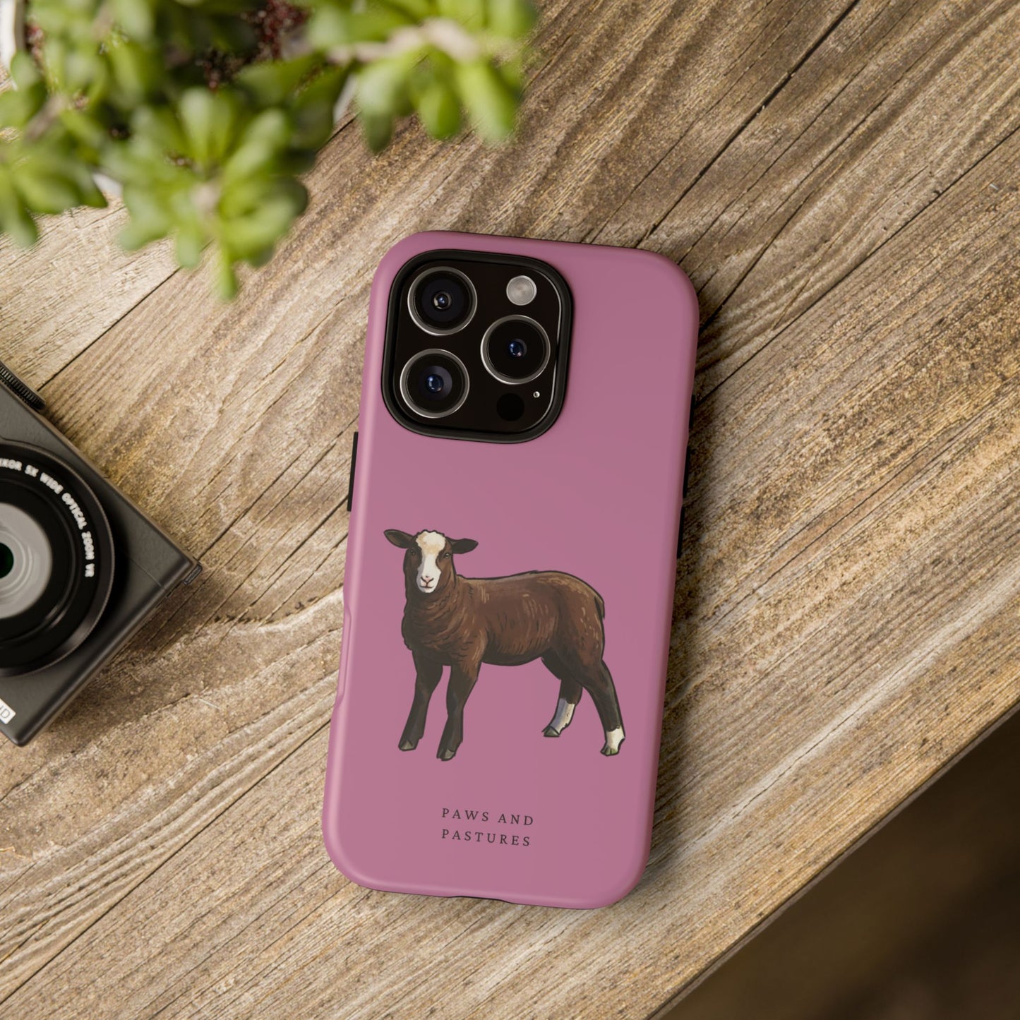 Zwartble Phone Case — Brown Sheep Illustration "Paws and Pastures"