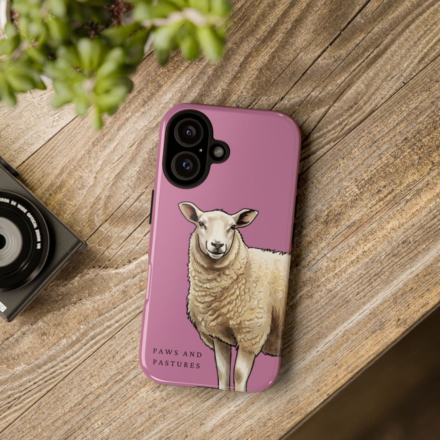 Pink Sheep Illustration Tough Phone Case