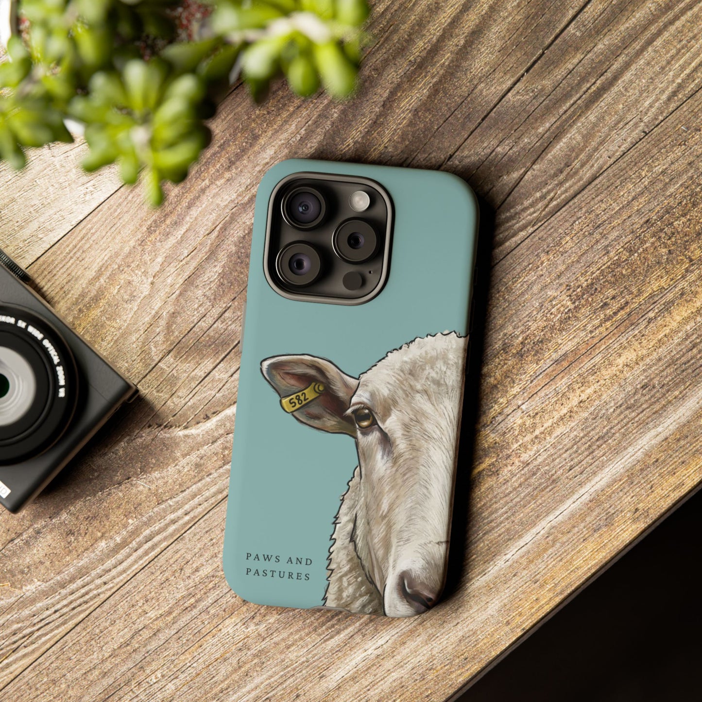 Teal Sheep Phone Case