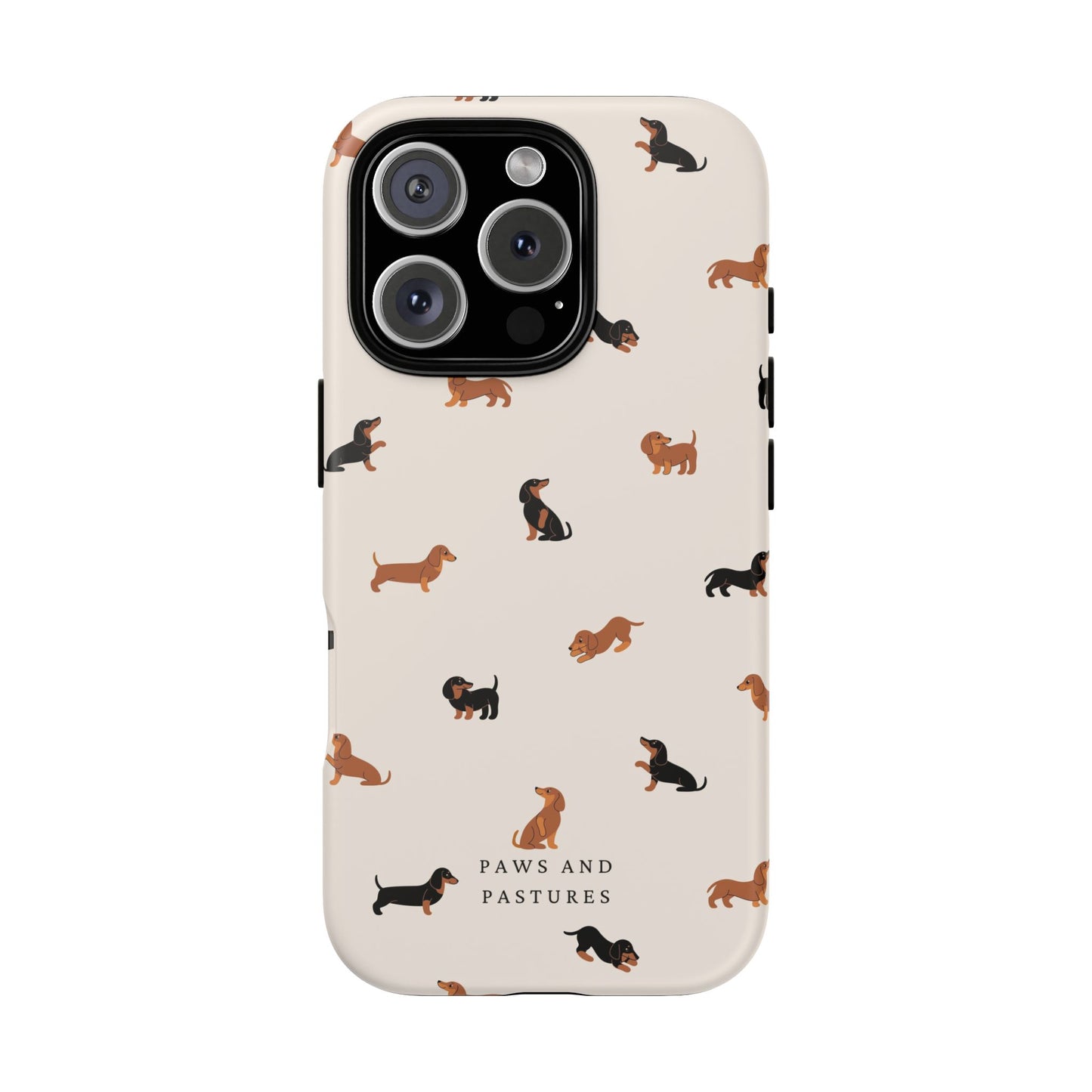 Dachshund Pattern Phone Case — Cute Wiener Dog Protective Cover