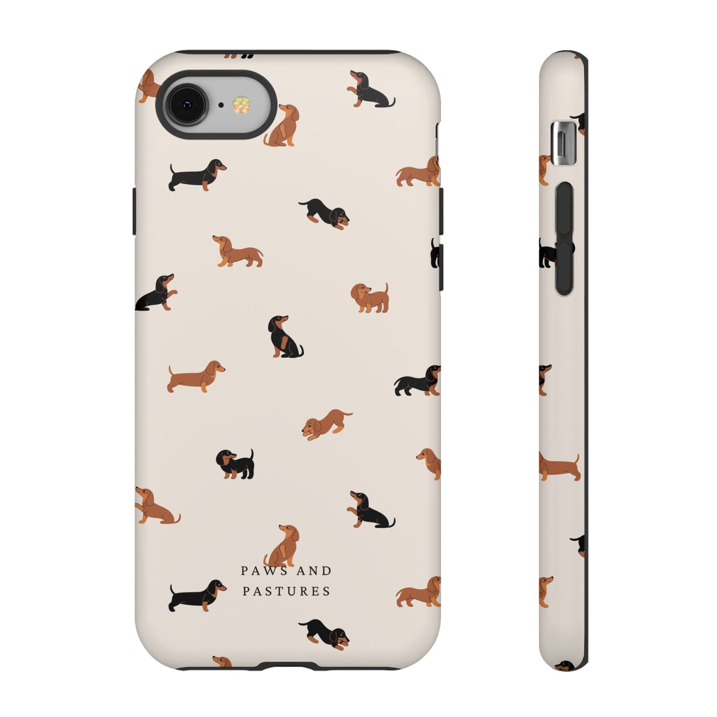 Dachshund Pattern Phone Case — Cute Wiener Dog Protective Cover