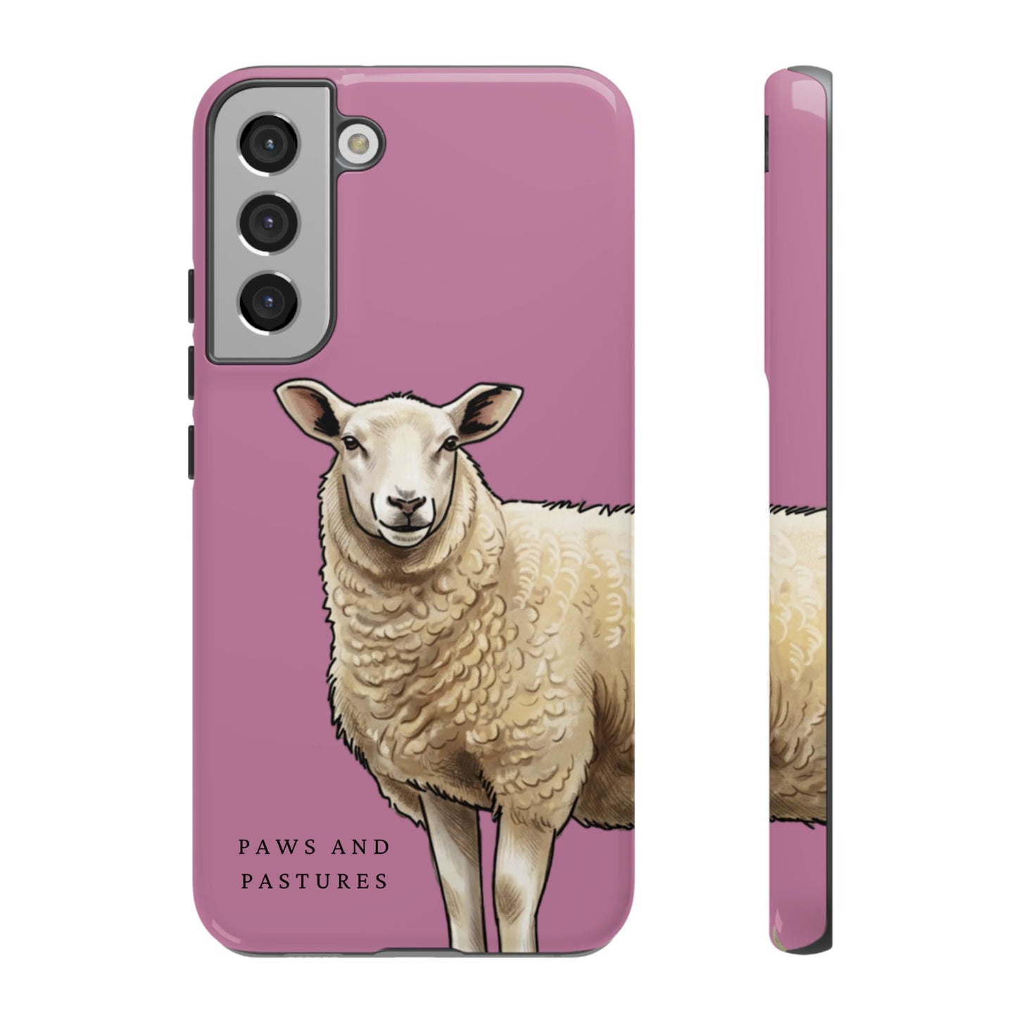 Pink Sheep Illustration Tough Phone Case