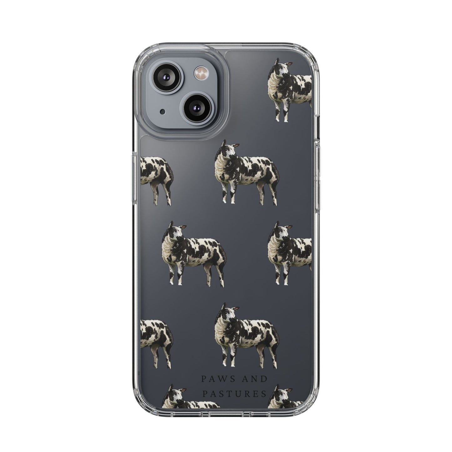 Dutch Spotted Sheep Pattern iPhone Clear Case