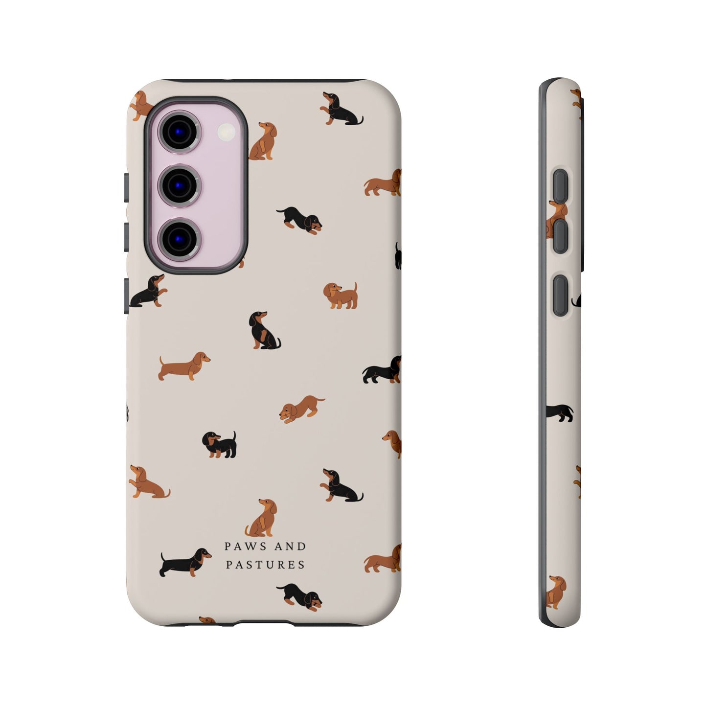 Dachshund Pattern Phone Case — Cute Wiener Dog Protective Cover