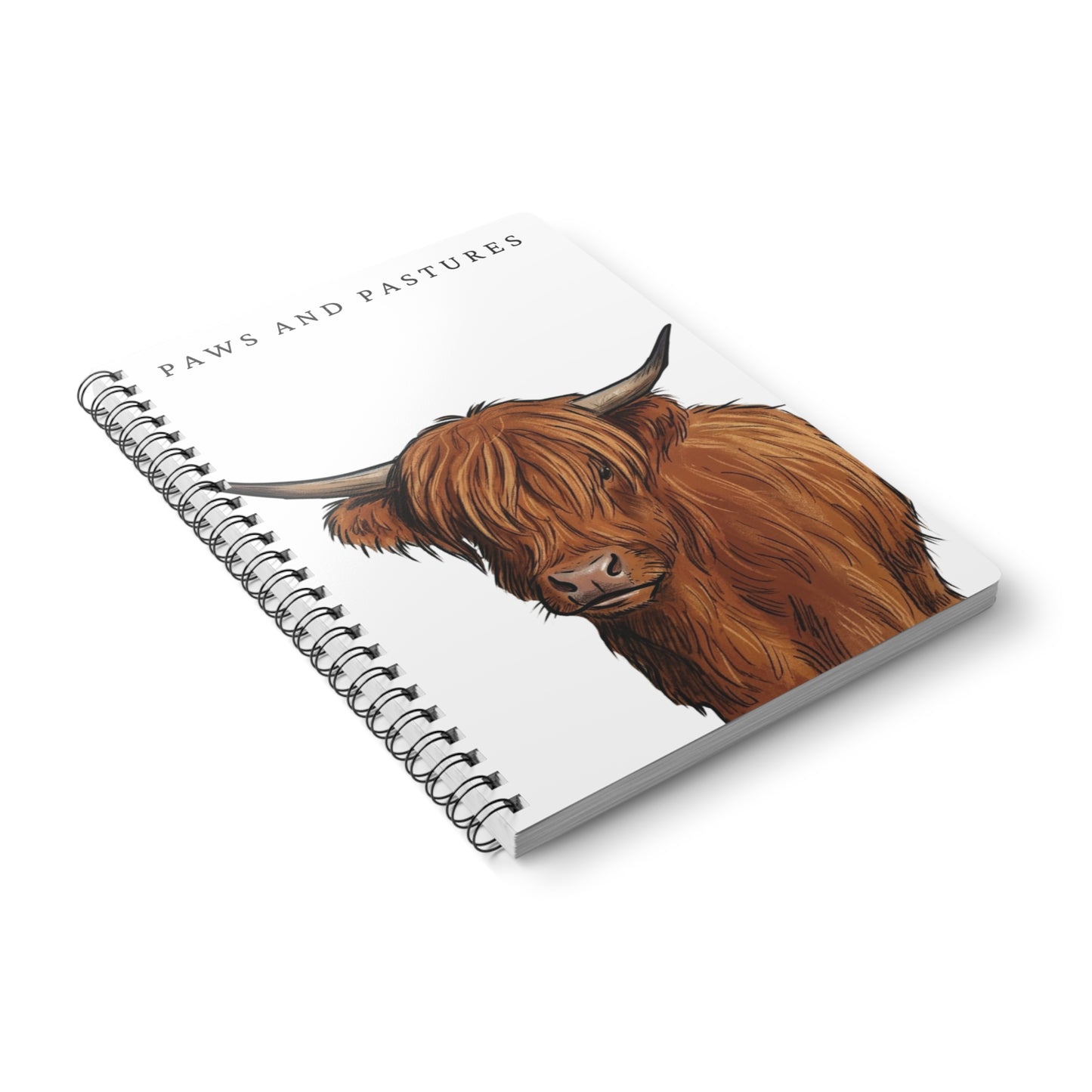 Highland Cow A5 Spiral Notebook