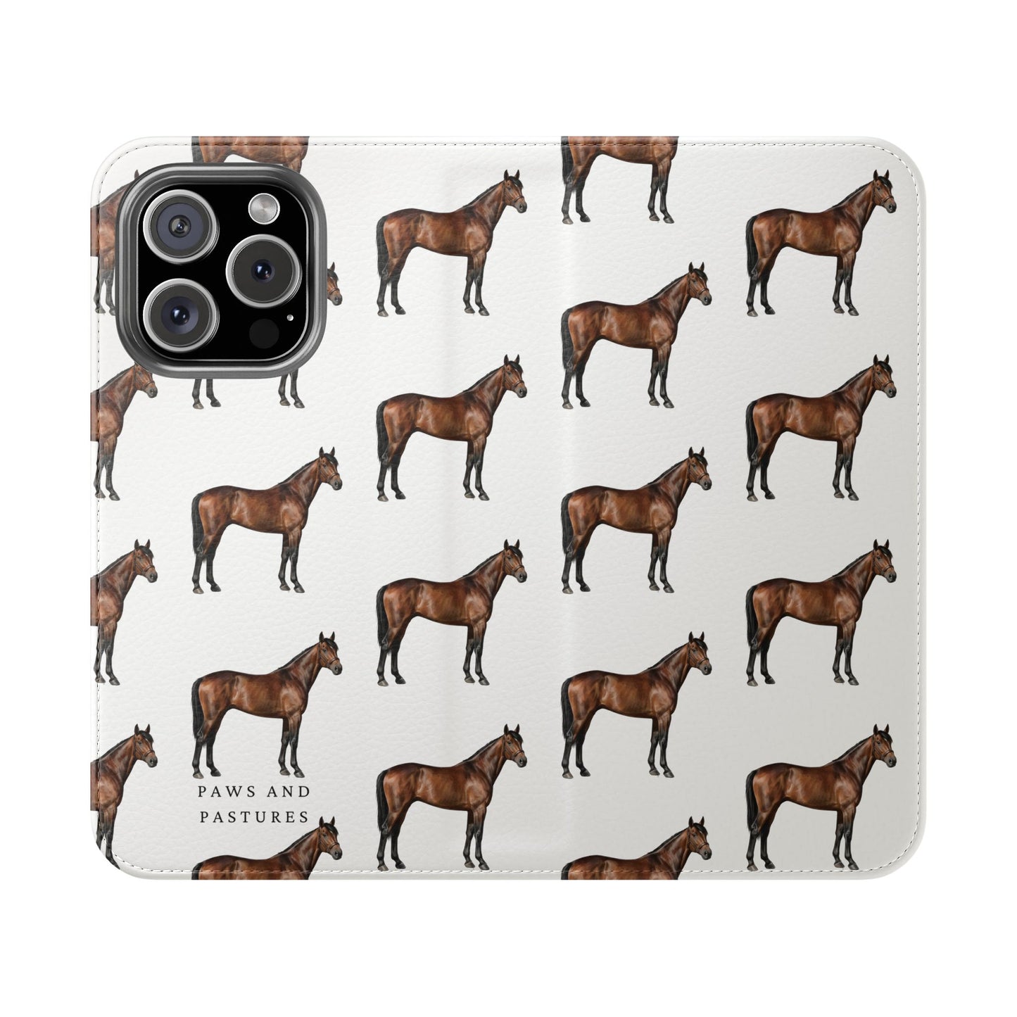 Horse Pattern iPhone Flip Case