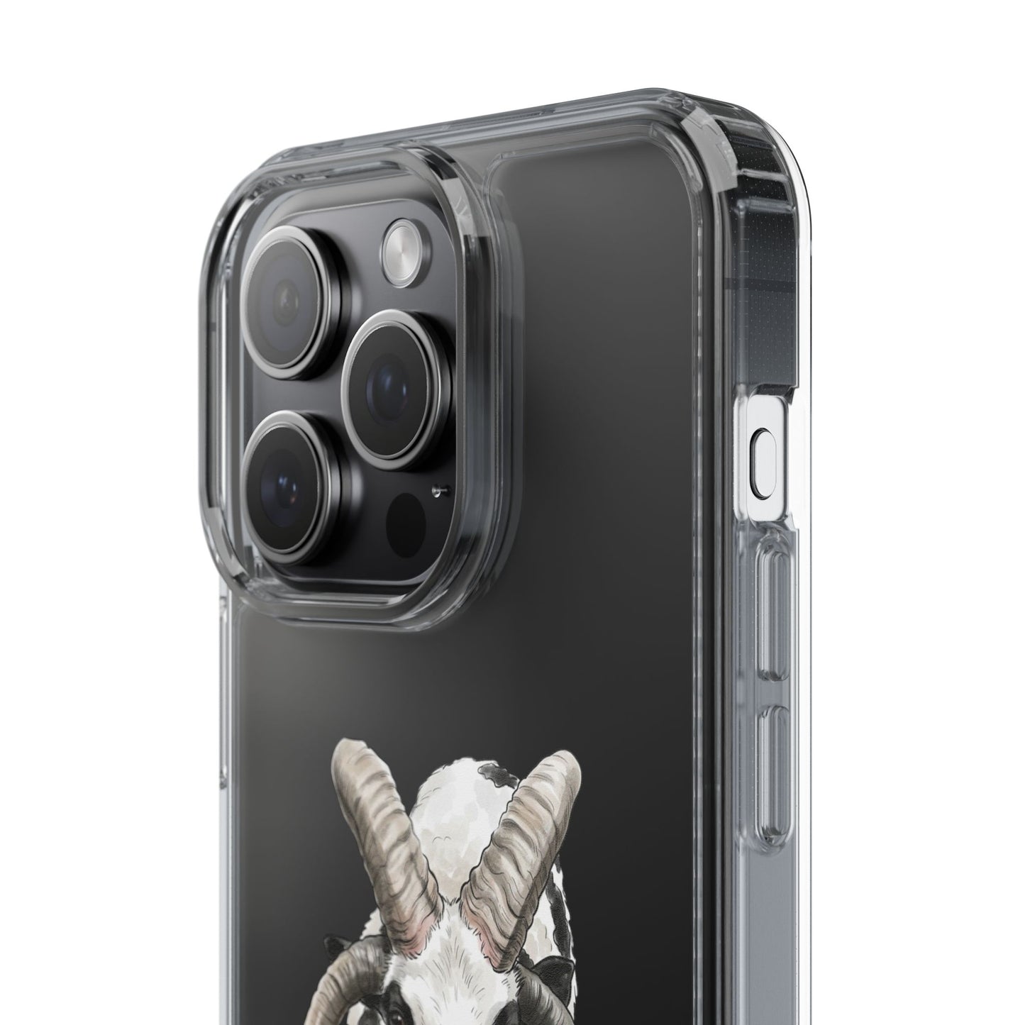 Jacob Sheep Clear Phone Case — Cute Goat Illustration Clear Case for Sheep Lovers