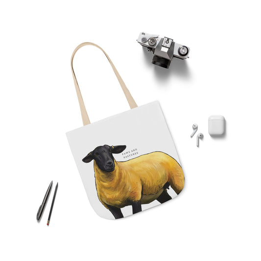 Suffolk Sheep Illustration Canvas Tote Bag — 'Farm and Fabulous' Eco Market Bag