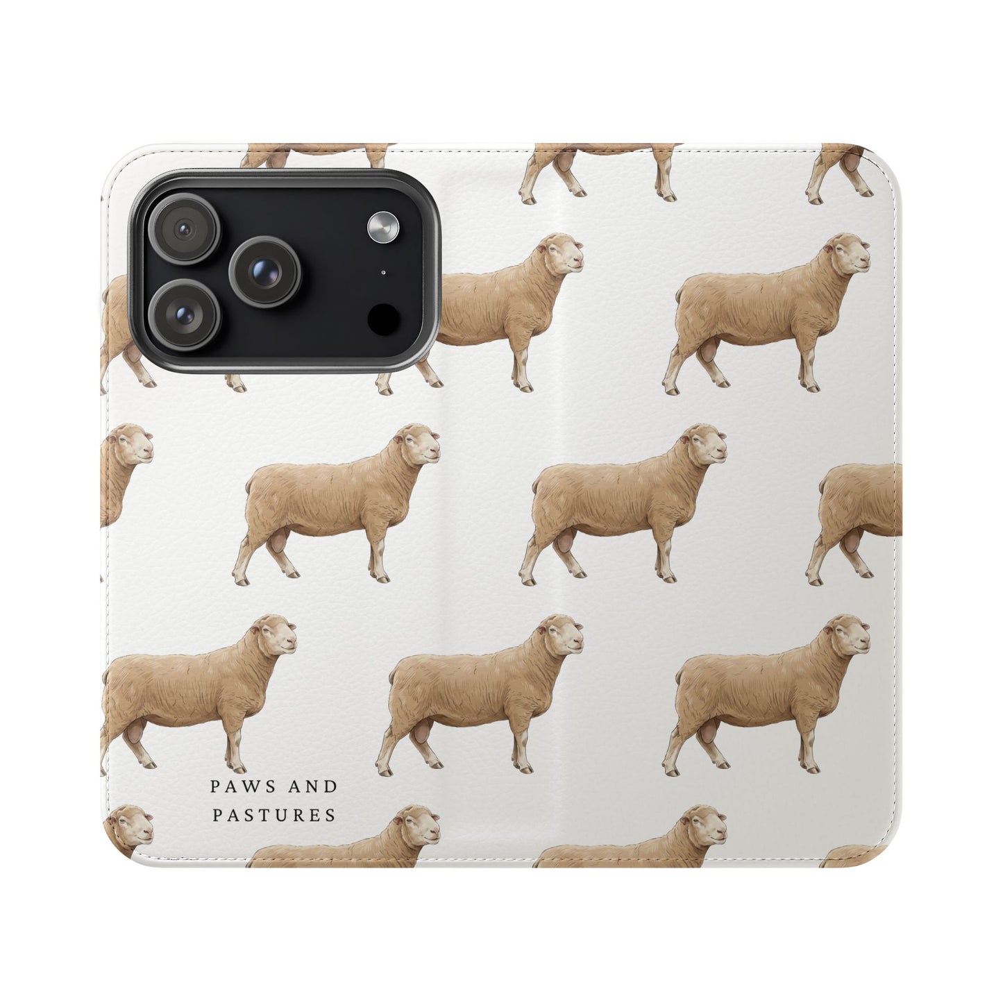 Sheep Pattern iPhone Flip Case
