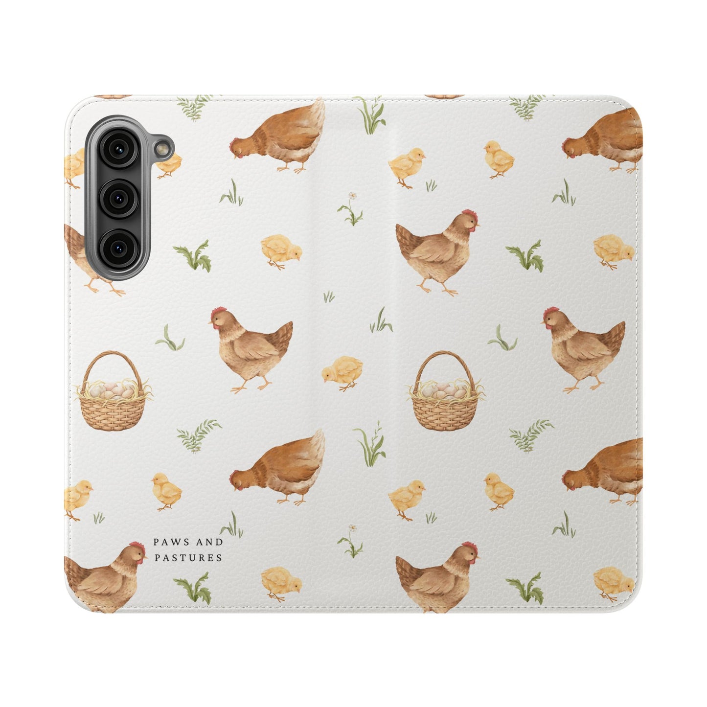 Flip Case – Watercolor Chickens & Baskets Phone Wallet Case