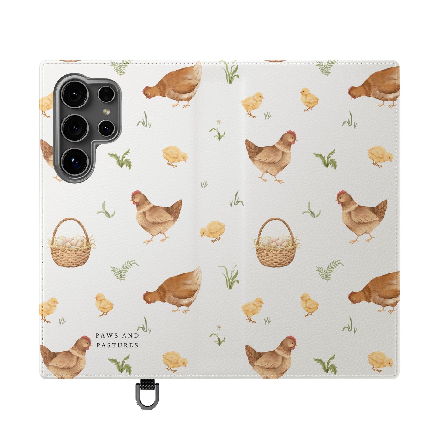 Flip Case – Watercolor Chickens & Baskets Phone Wallet Case