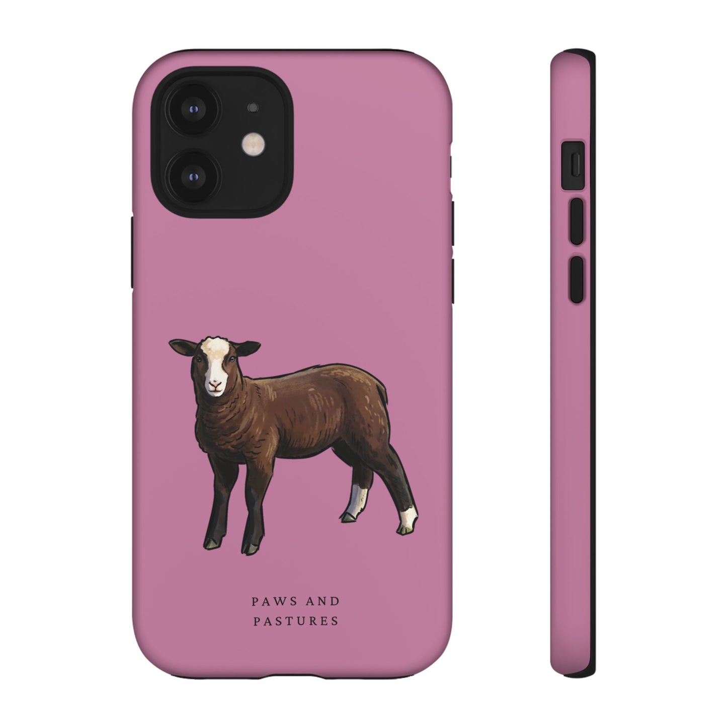 Zwartble Phone Case — Brown Sheep Illustration "Paws and Pastures"