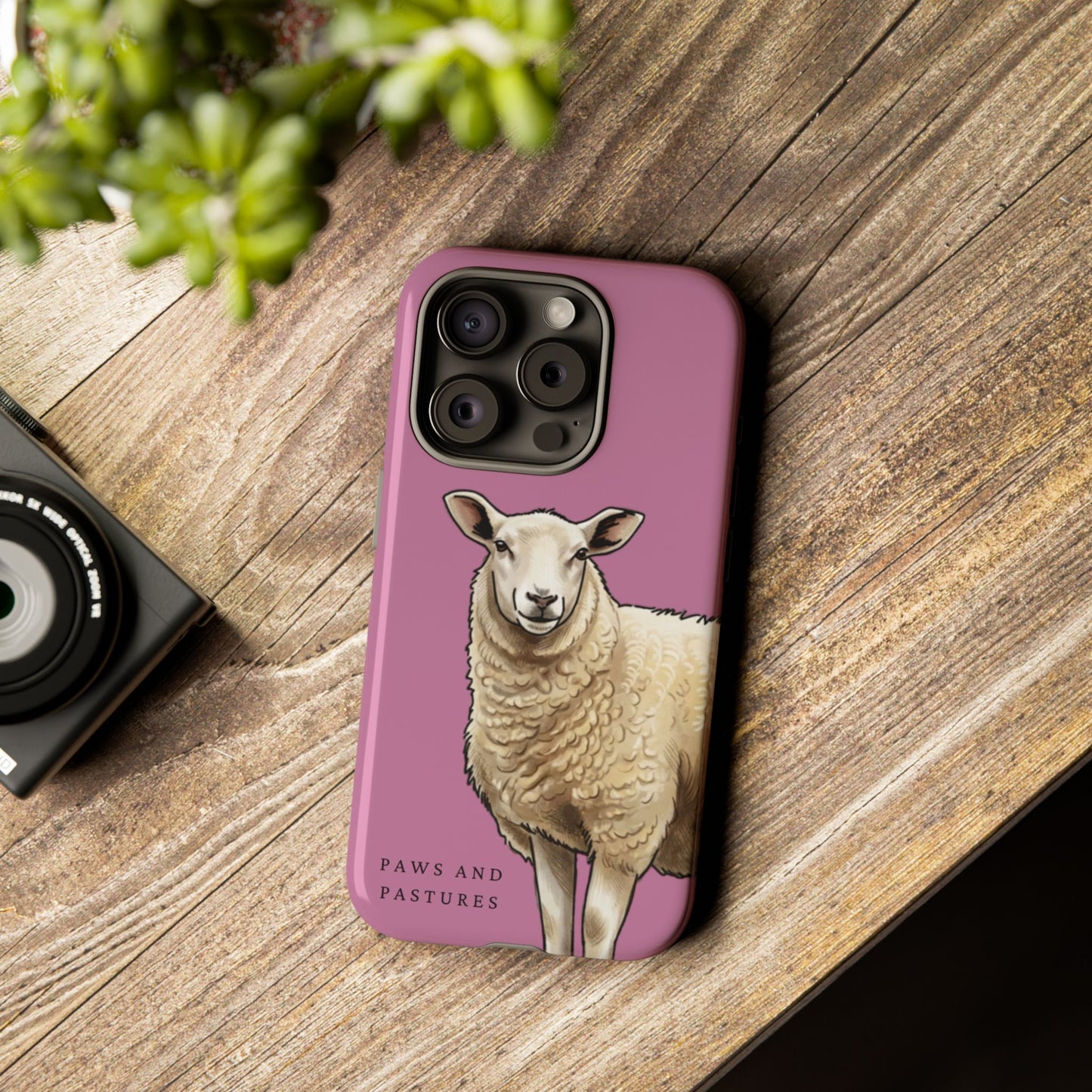 Pink Sheep Illustration Tough Phone Case