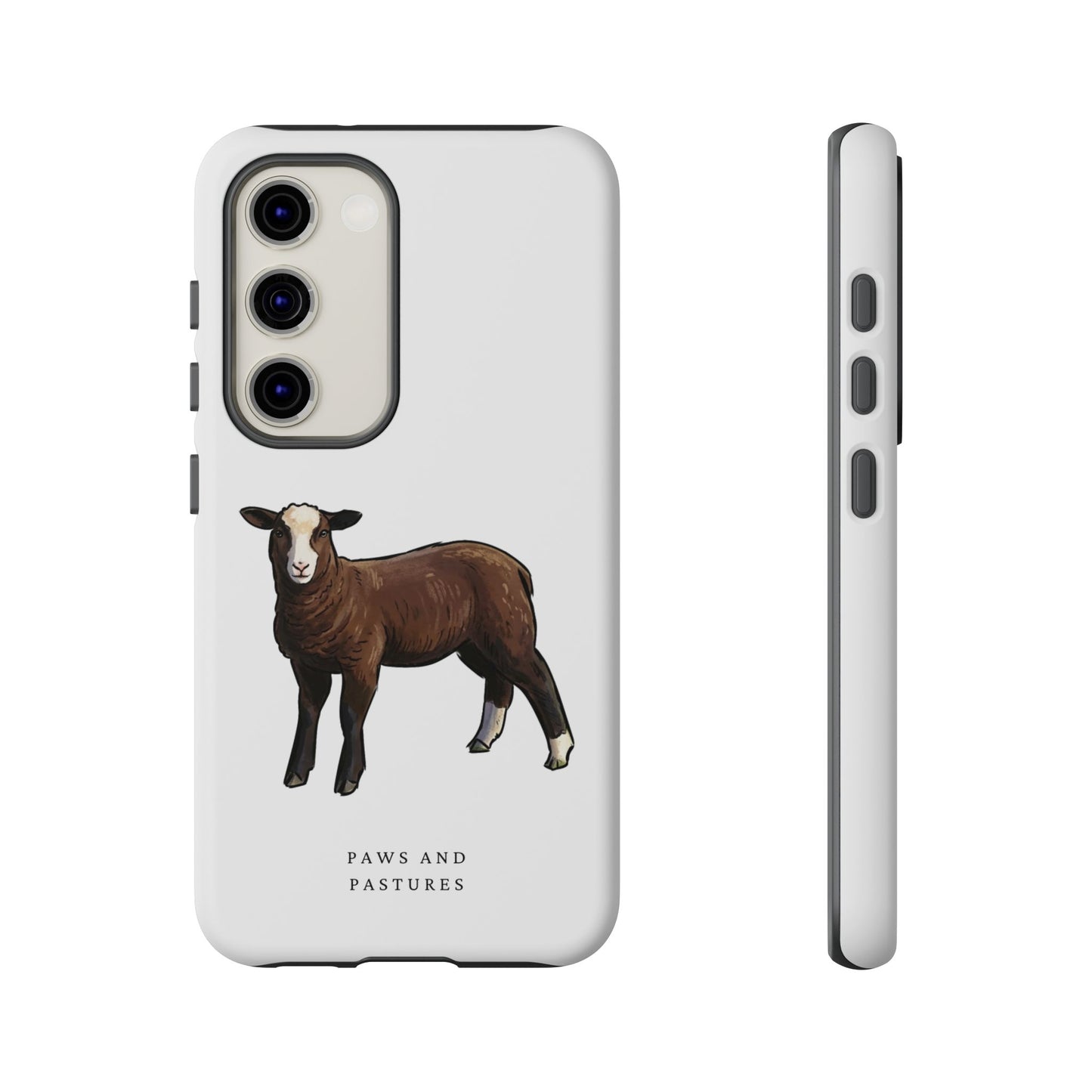 Zwartble Phone Case — Brown Sheep Illustration "Paws and Pastures"
