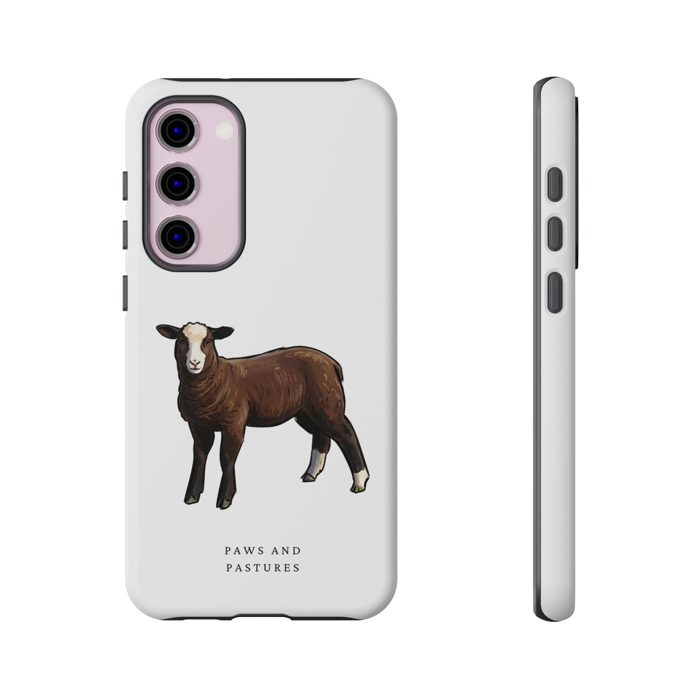 Zwartble Phone Case — Brown Sheep Illustration "Paws and Pastures"