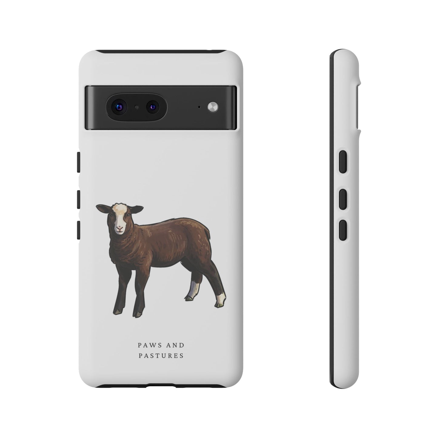 Zwartble Phone Case — Brown Sheep Illustration "Paws and Pastures"