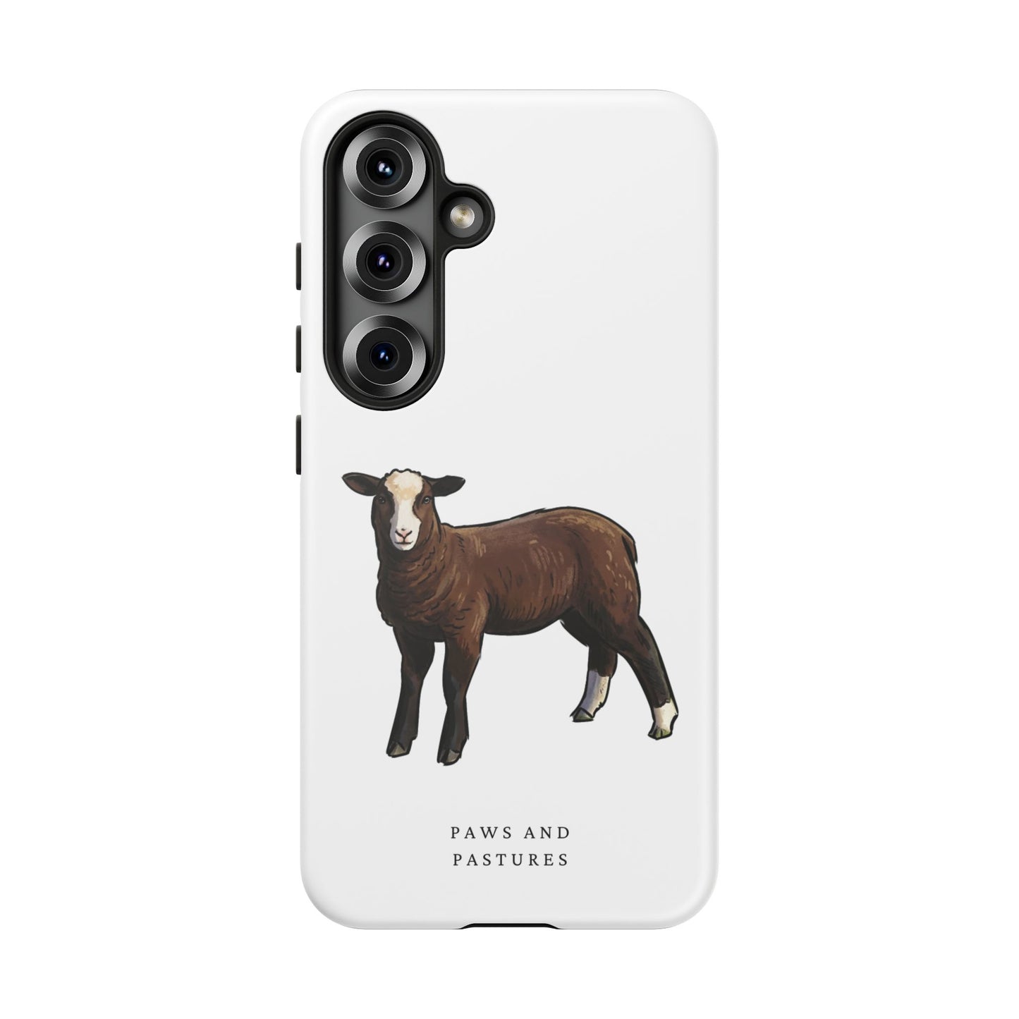 Zwartble Phone Case — Brown Sheep Illustration "Paws and Pastures"