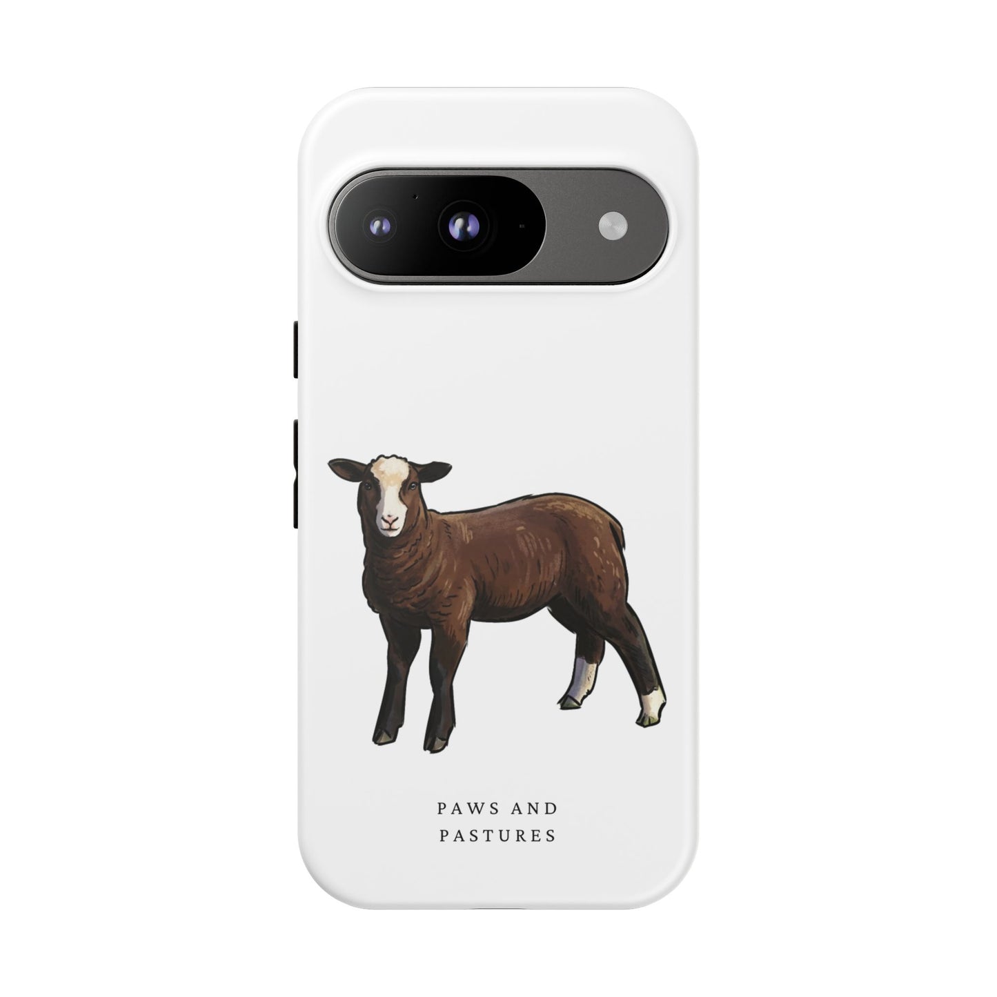 Zwartble Phone Case — Brown Sheep Illustration "Paws and Pastures"