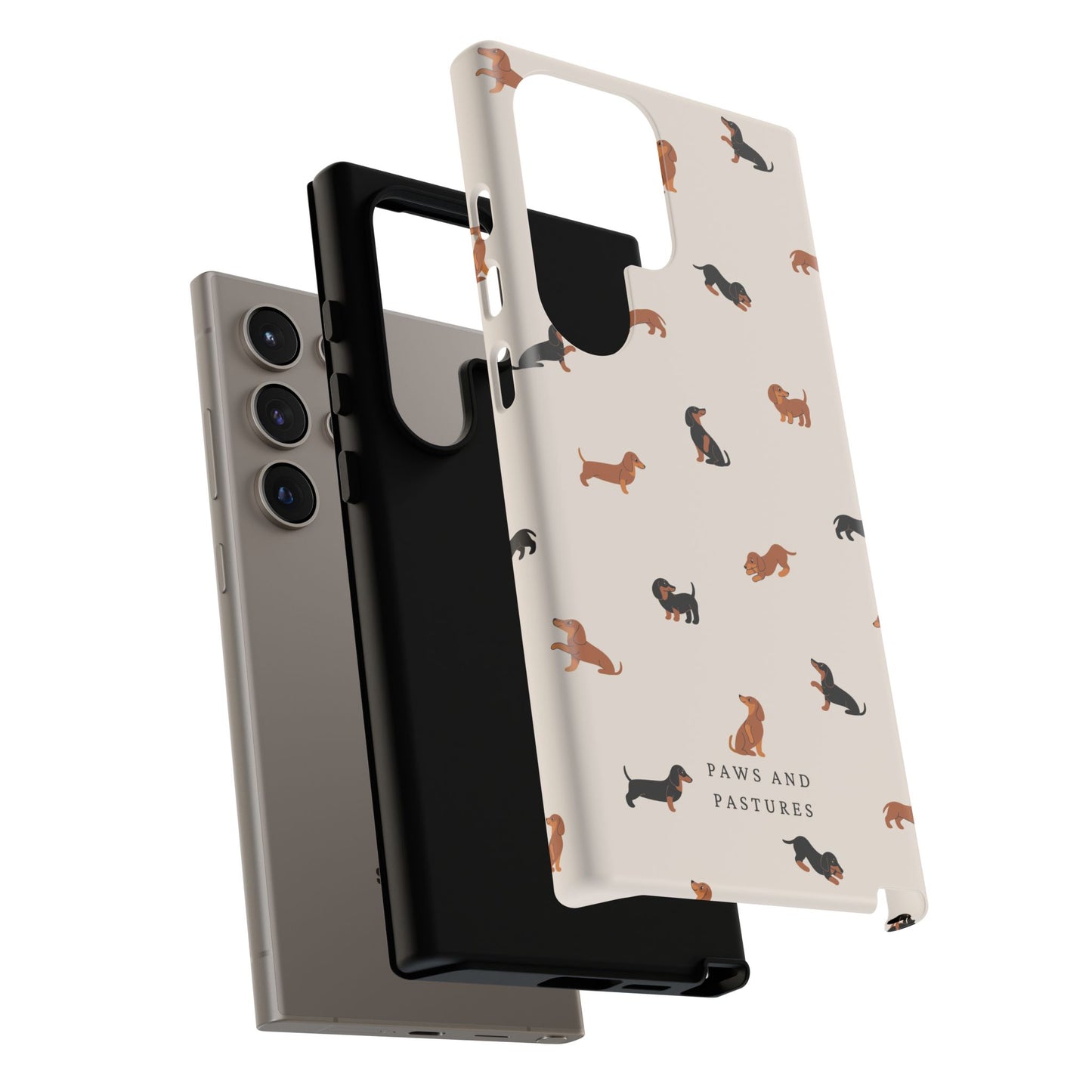 Dachshund Pattern Phone Case — Cute Wiener Dog Protective Cover