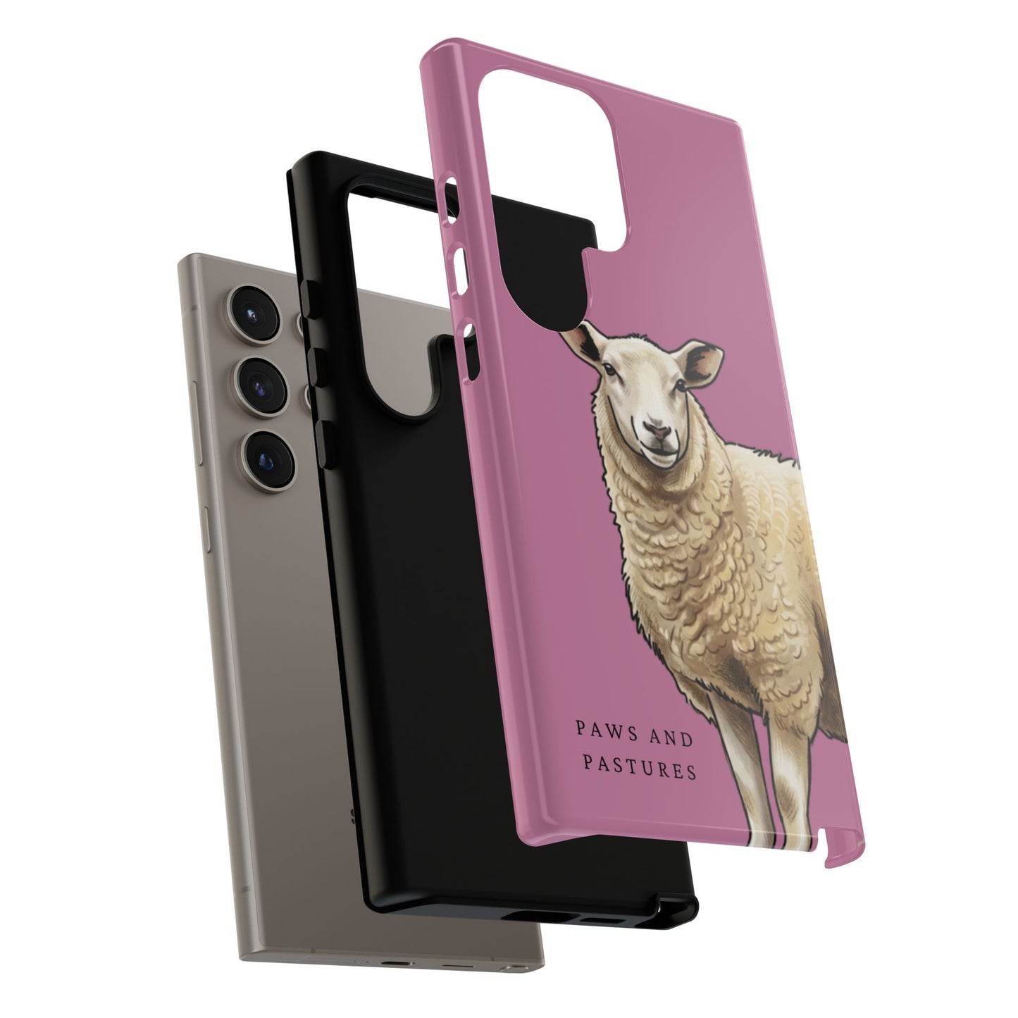 Pink Sheep Illustration Tough Phone Case