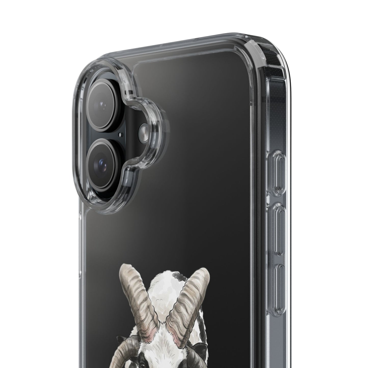 Jacob Sheep Clear Phone Case — Cute Goat Illustration Clear Case for Sheep Lovers