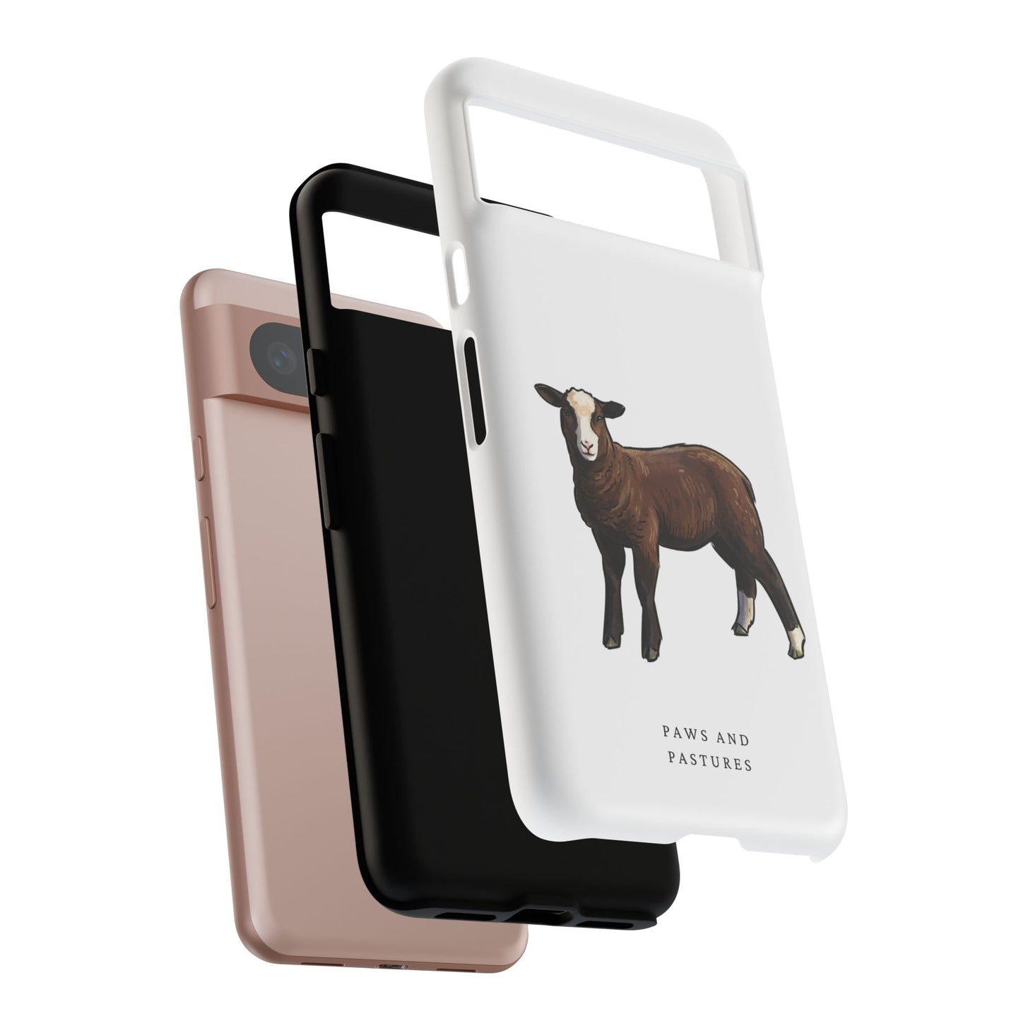 Zwartble Phone Case — Brown Sheep Illustration "Paws and Pastures"