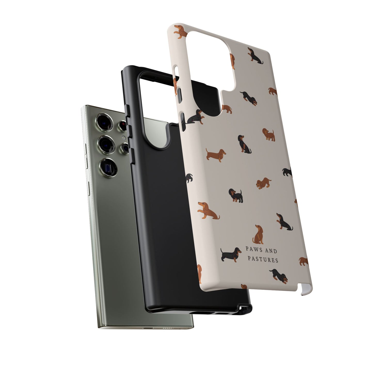 Dachshund Pattern Phone Case — Cute Wiener Dog Protective Cover