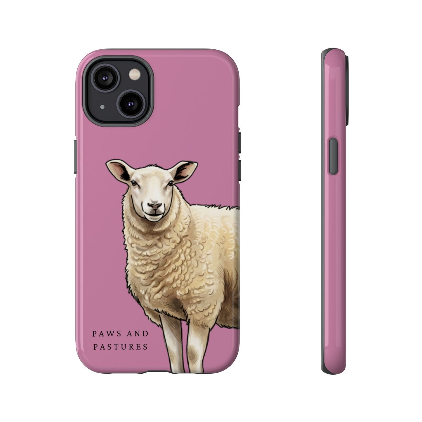 Pink Sheep Illustration Tough Phone Case