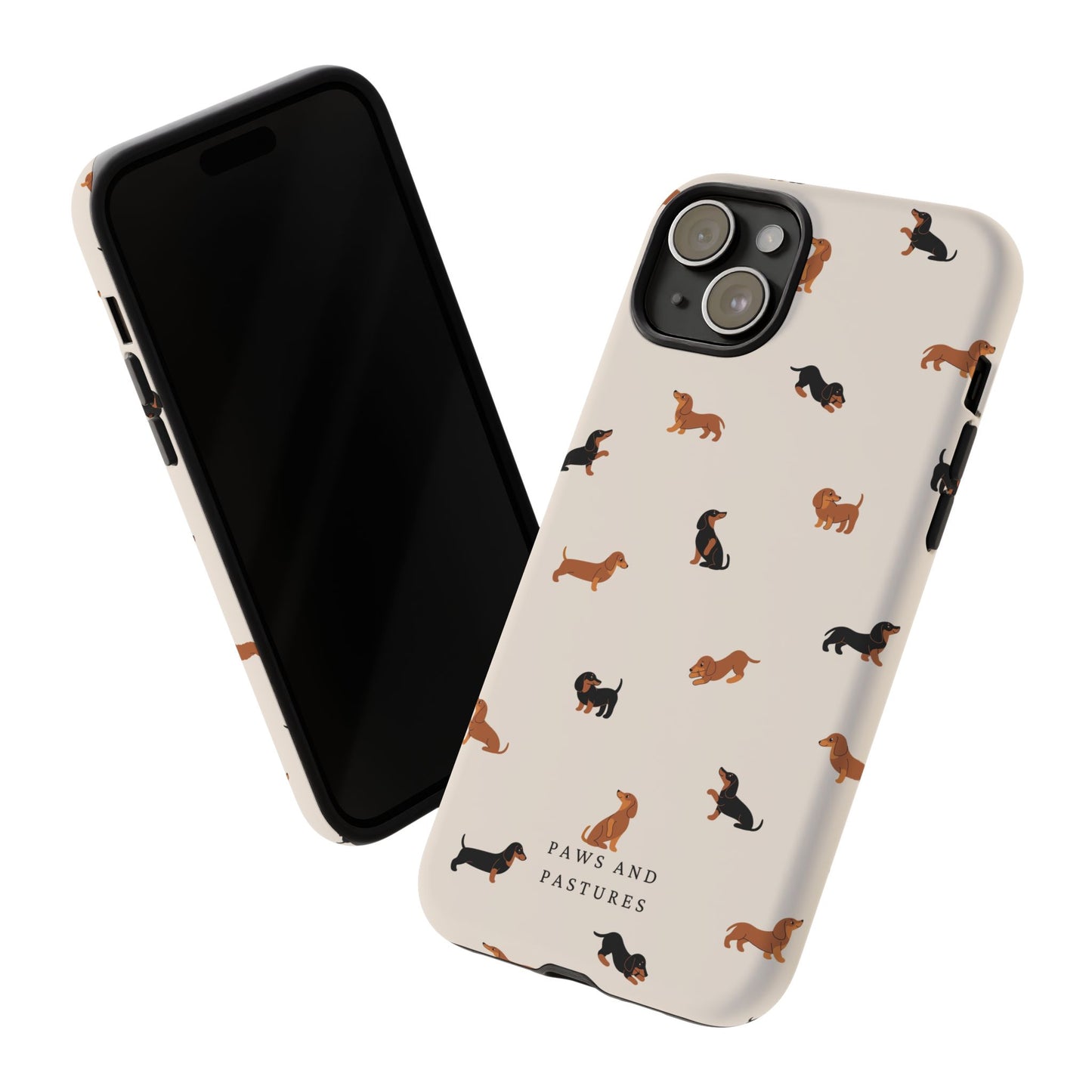 Dachshund Pattern Phone Case — Cute Wiener Dog Protective Cover