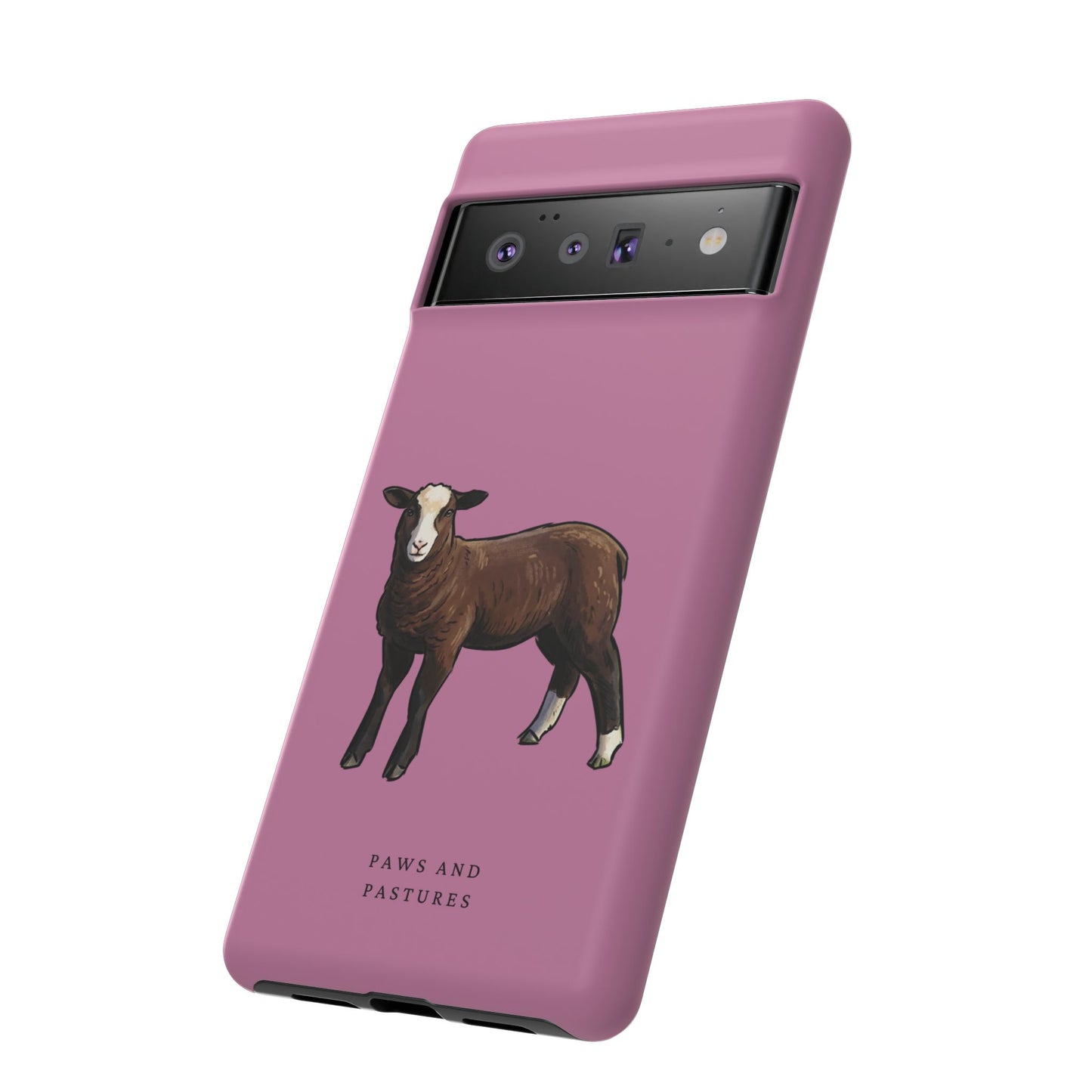 Zwartble Phone Case — Brown Sheep Illustration "Paws and Pastures"