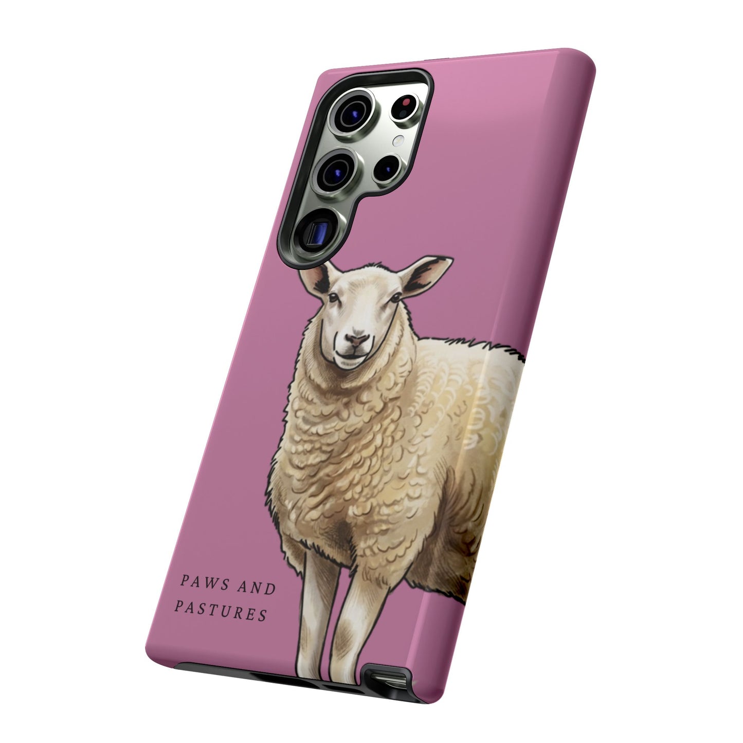 Pink Sheep Illustration Tough Phone Case
