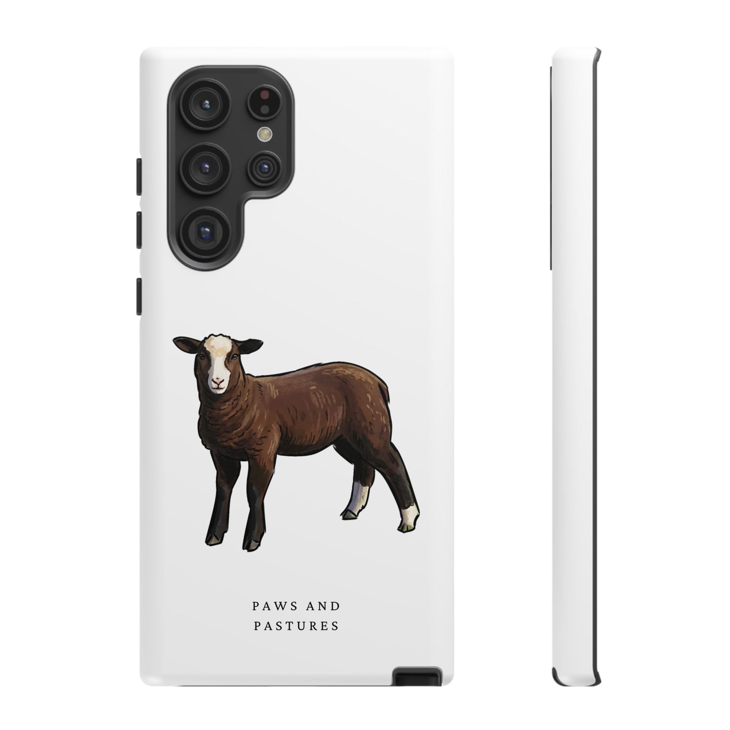 Zwartble Phone Case — Brown Sheep Illustration "Paws and Pastures"