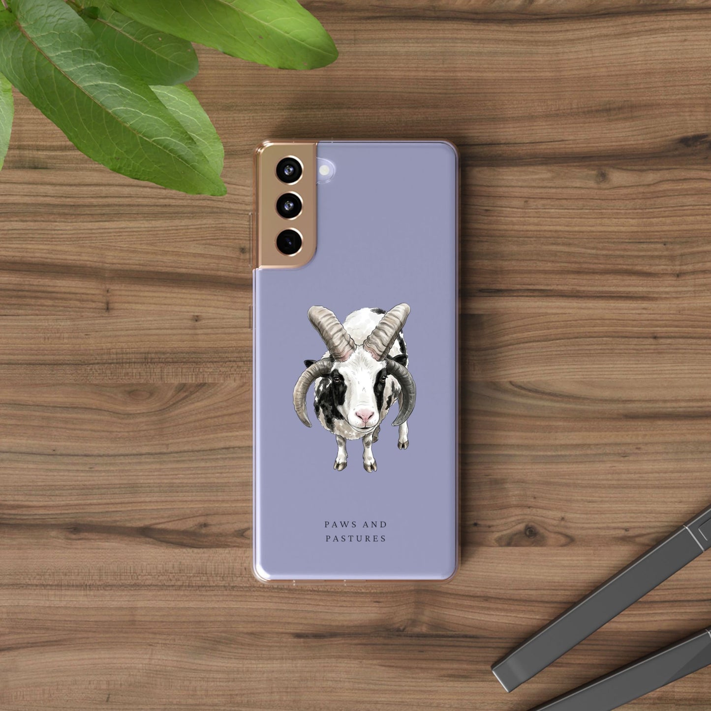 Jacob Sheep Clear Phone Case — Cute Goat Illustration Clear Case for Sheep Lovers