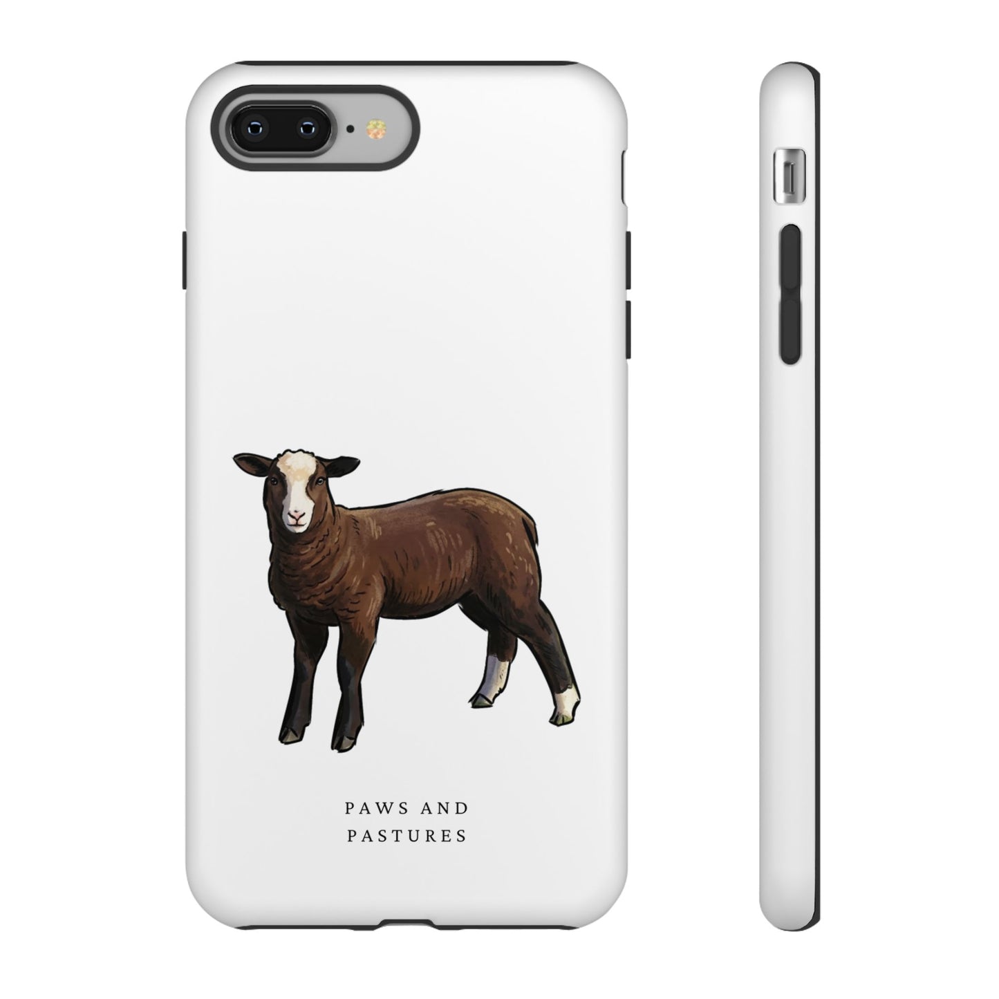 Zwartble Phone Case — Brown Sheep Illustration "Paws and Pastures"