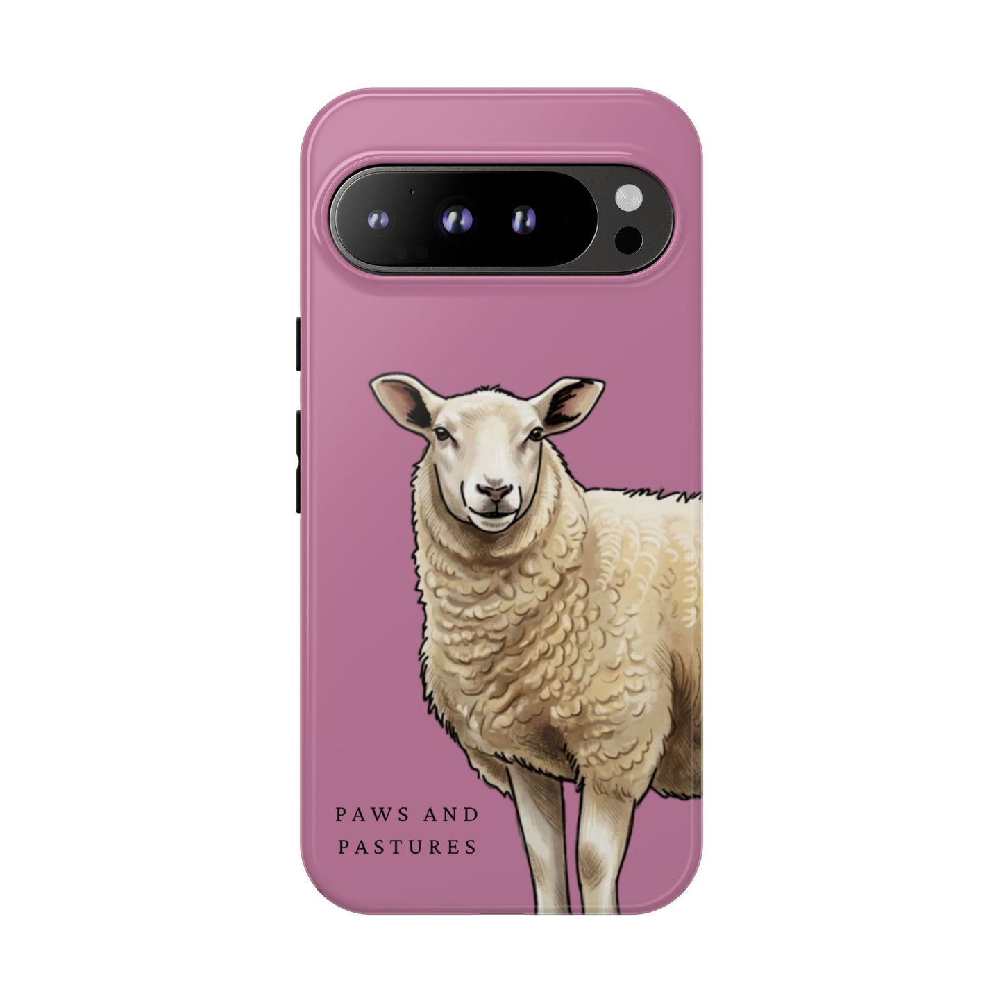 Pink Sheep Illustration Tough Phone Case