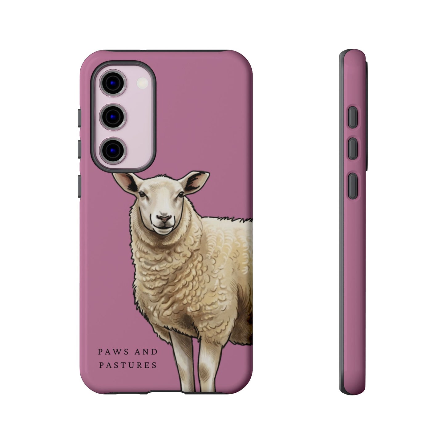 Pink Sheep Illustration Tough Phone Case