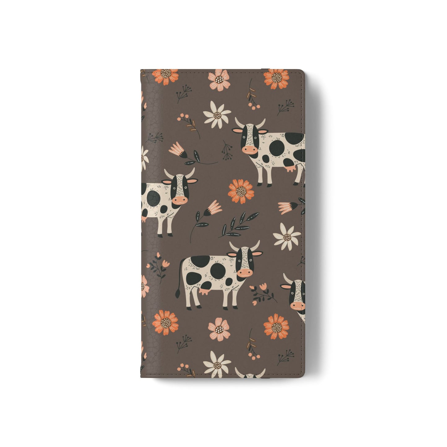 Cow Floral Flip Phone Case – Folklore Farm Pattern Wallet Case