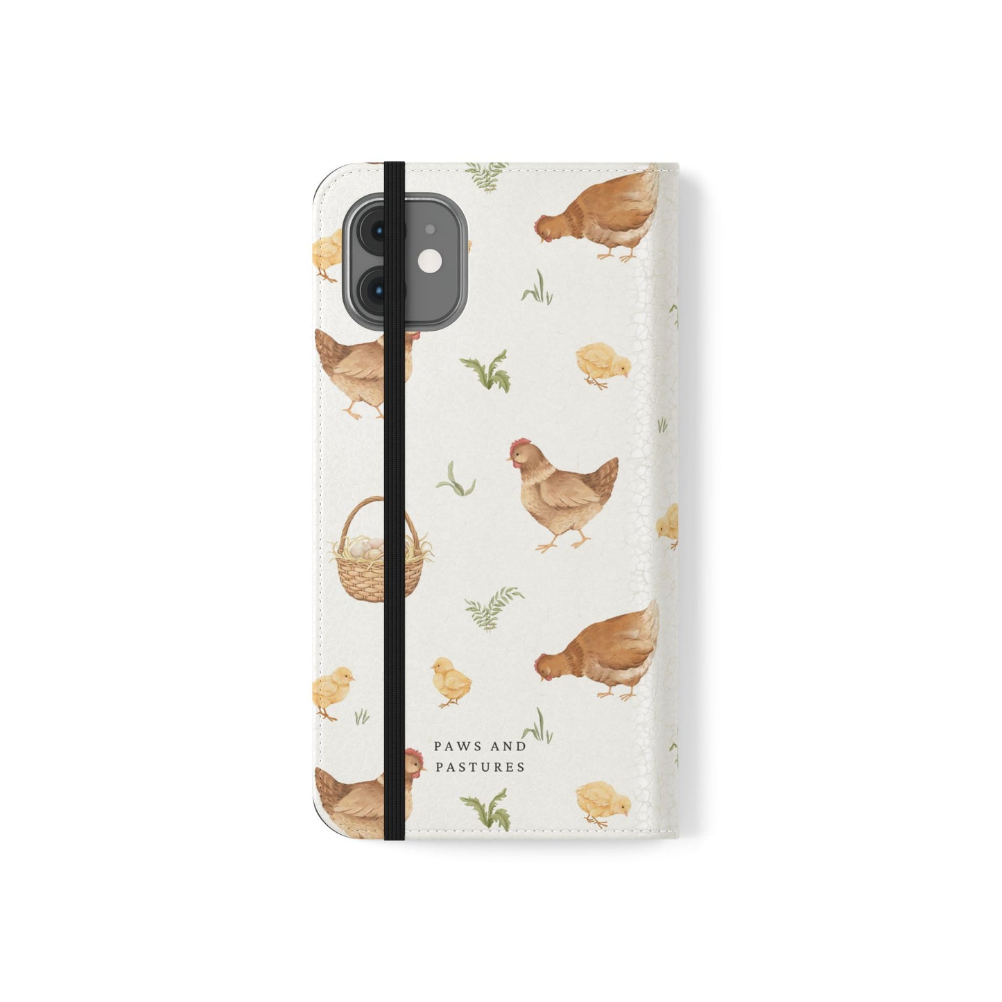 Flip Case – Watercolor Chickens & Baskets Phone Wallet Case