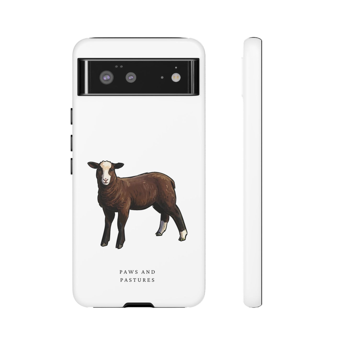 Zwartble Phone Case — Brown Sheep Illustration "Paws and Pastures"