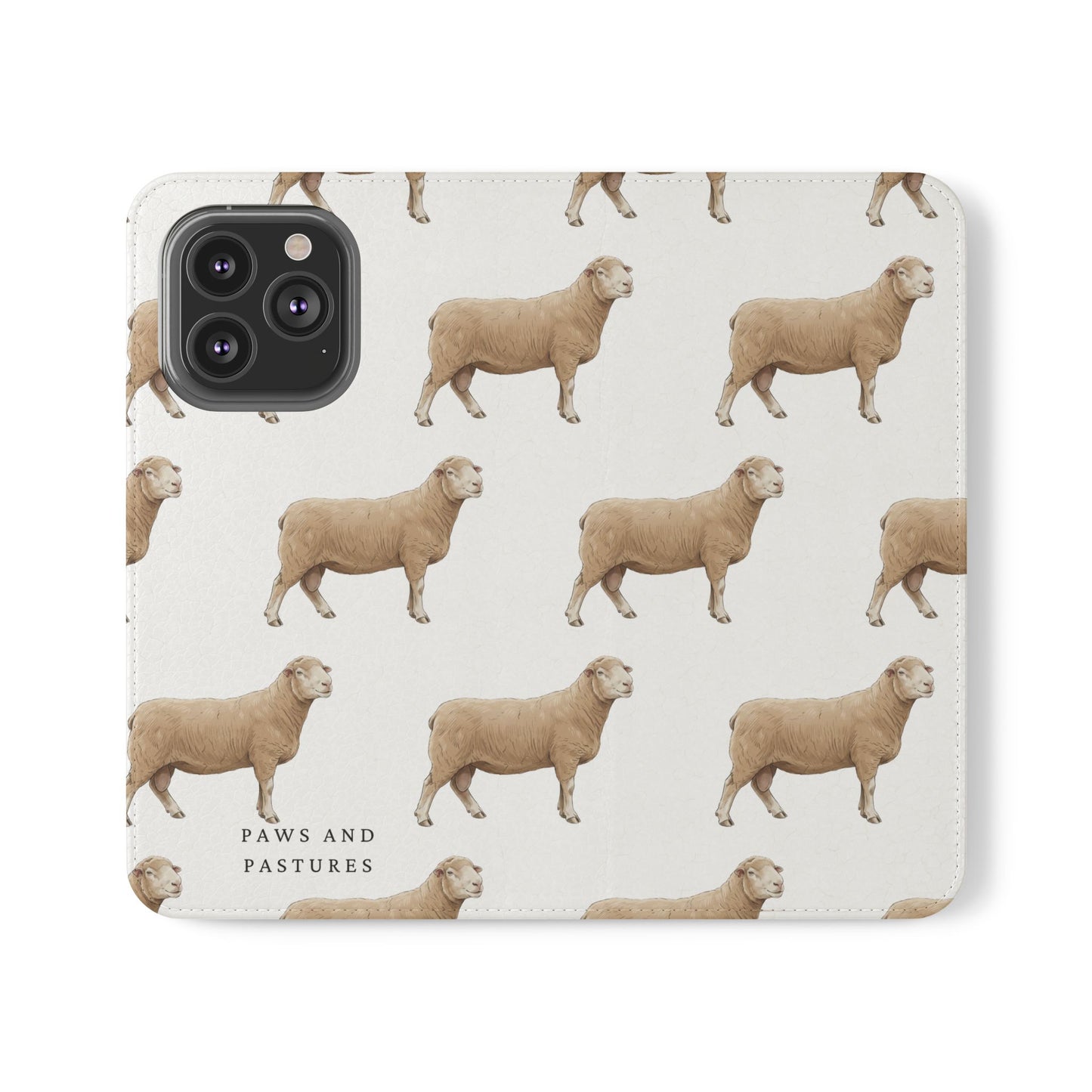 Sheep Pattern iPhone Flip Case