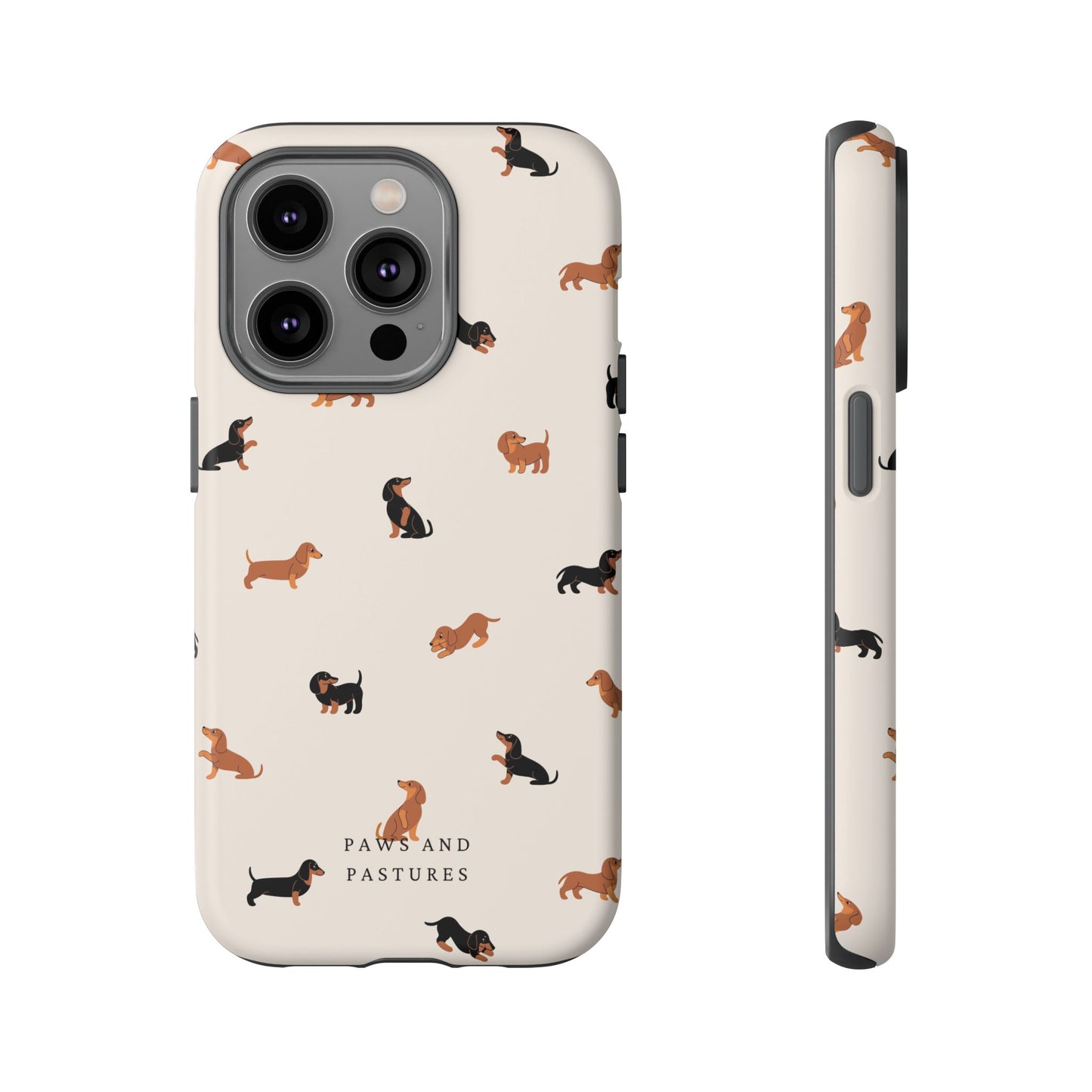 Dachshund Pattern Phone Case — Cute Wiener Dog Protective Cover