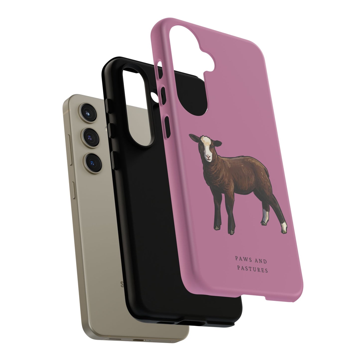 Zwartble Phone Case — Brown Sheep Illustration "Paws and Pastures"